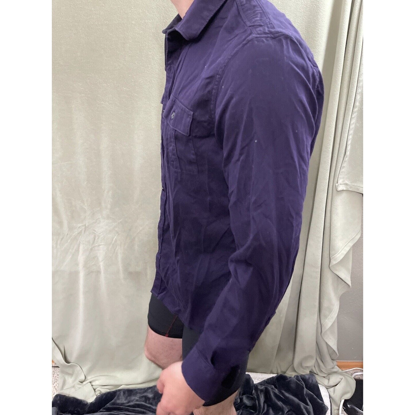 Men’s Marc Anthony Stretch Slim Fit Medium Plum Long Sleeve