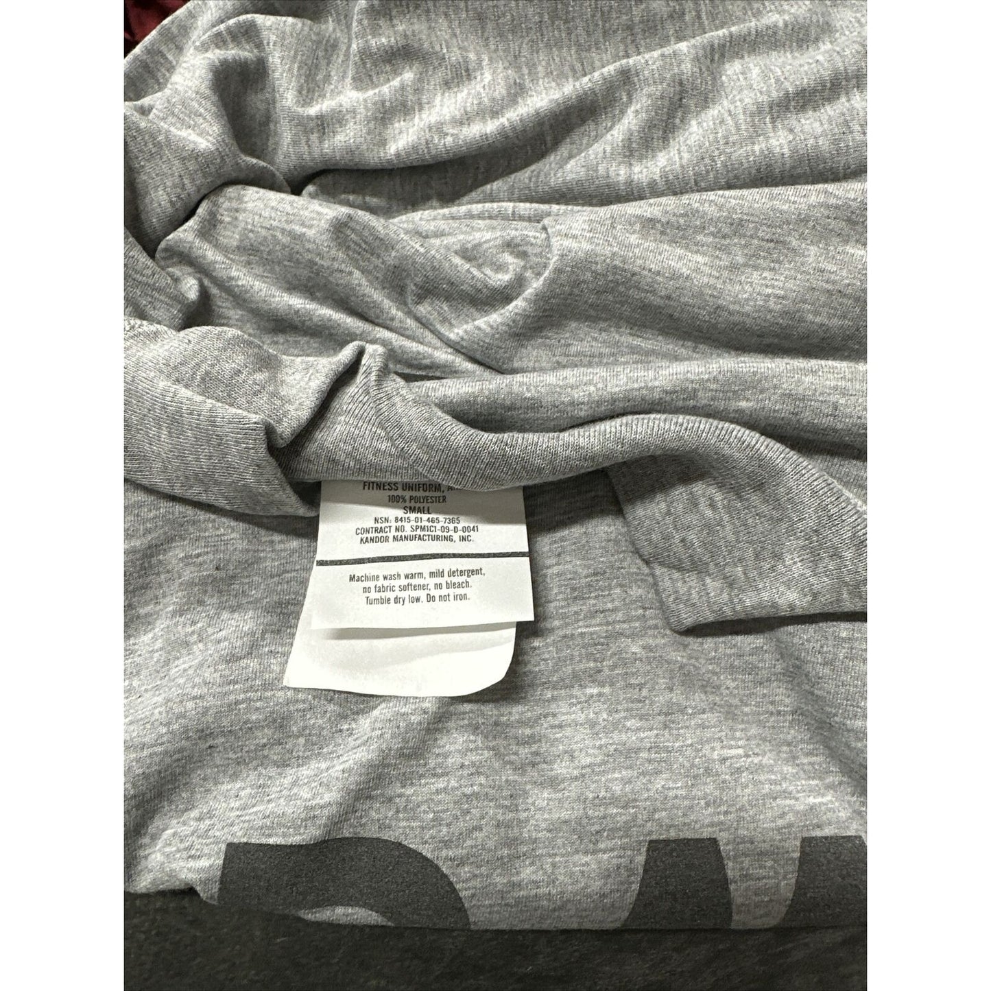 GENUINE US ARMY Military PT PHYSICAL FITNESS GRAY LONG SLEEVE T SHIRT Small