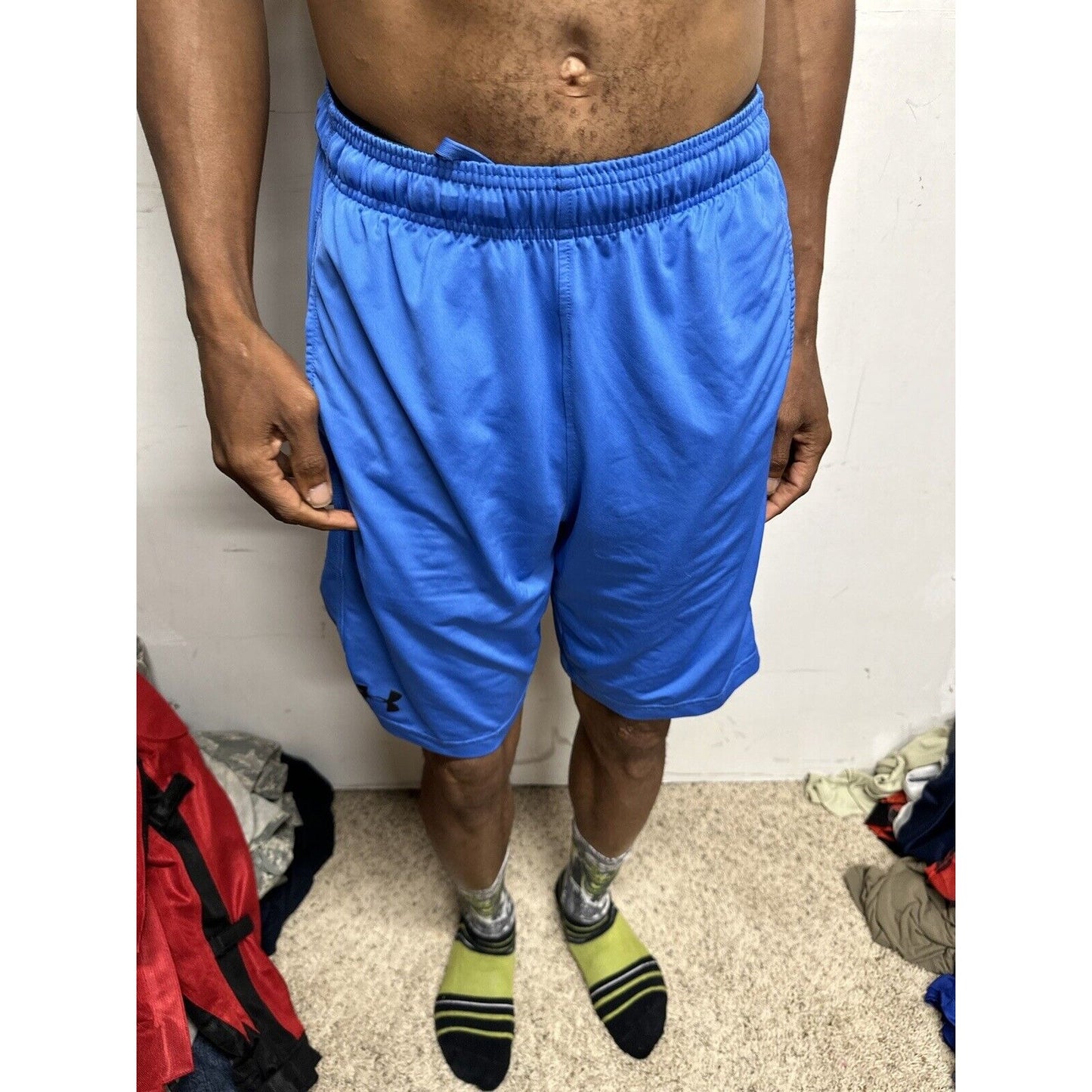 Men’s Blue Loose Small Under Armour Athletic Shorts With Pockets