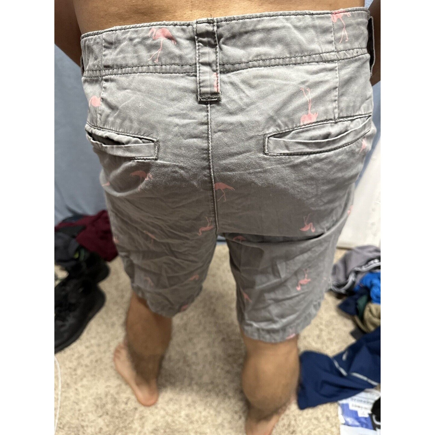 Men’s Gray Flamingo Aeropostale Shorts Size 32