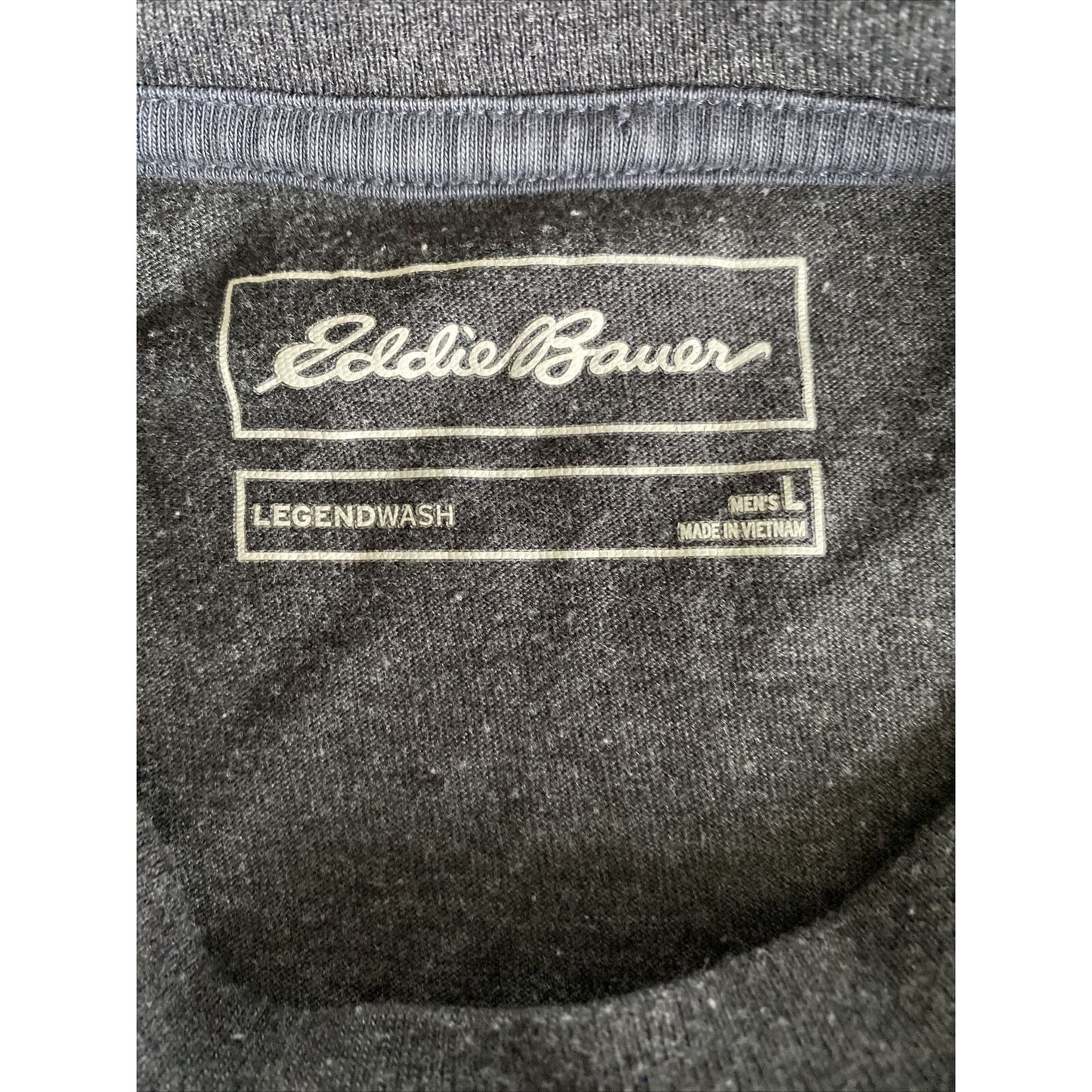 Eddie Bauer Legend Wash Dark Gray Men’s Large Plain T-shirt