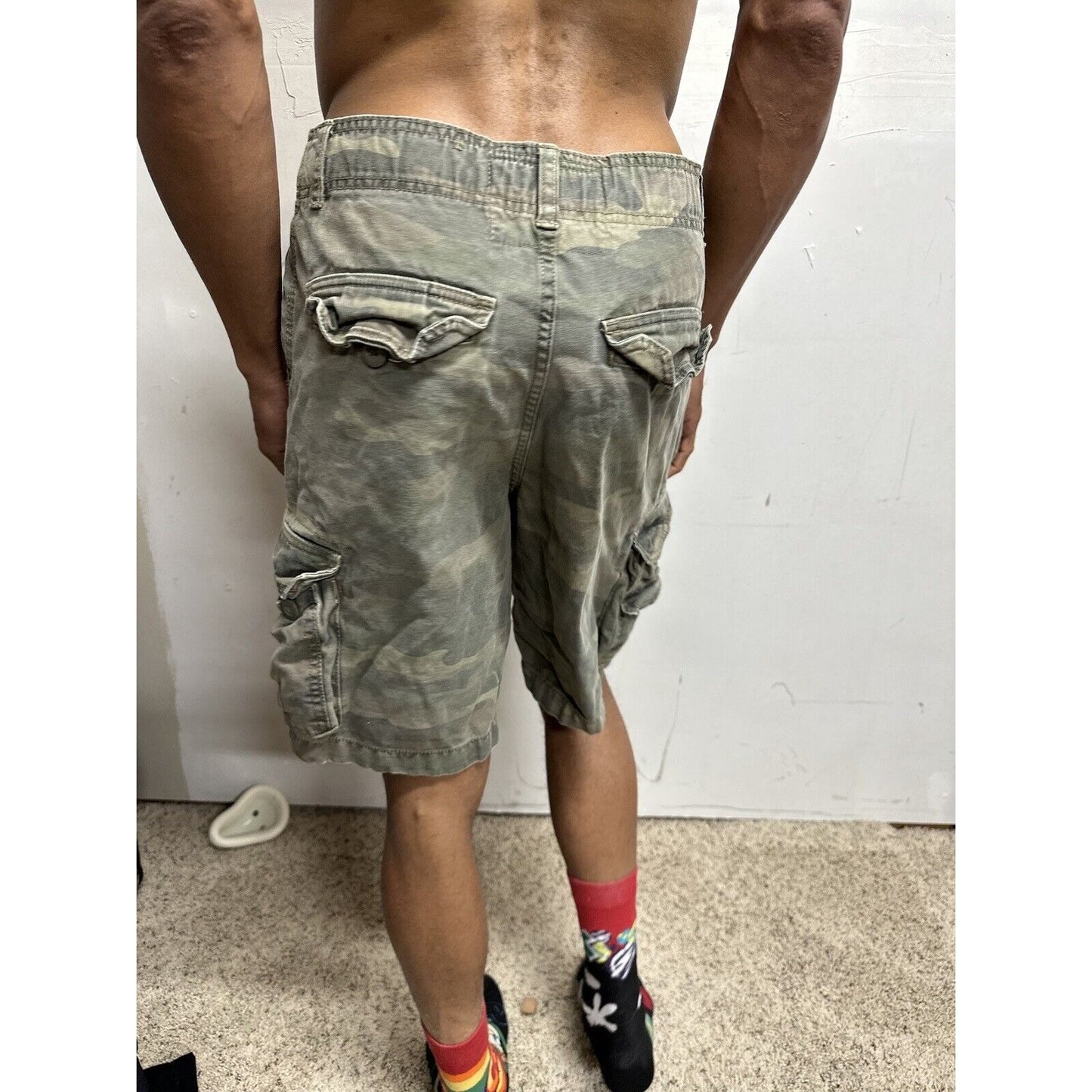 Men’s Camo Cargo Shorts Faded Glory Size 30
