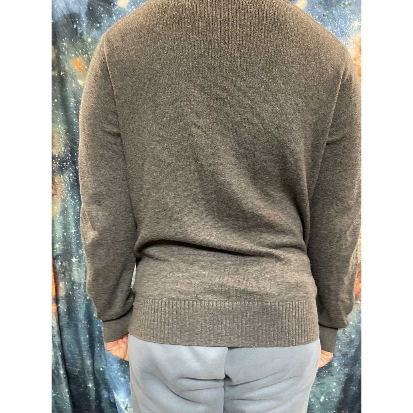 Men’s Banana Republic Medium Button up sweater long sleeve gray