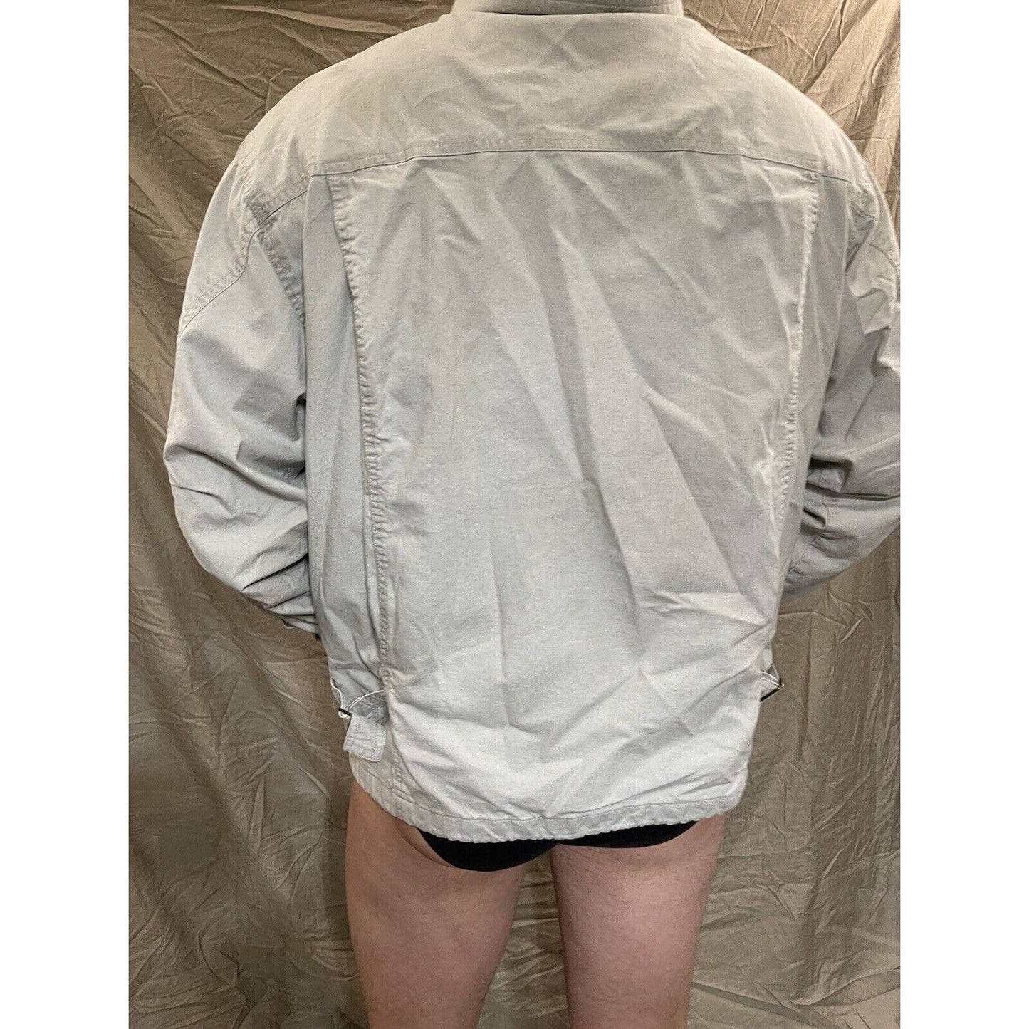 Men's Swingster Large light gray full zip jacket