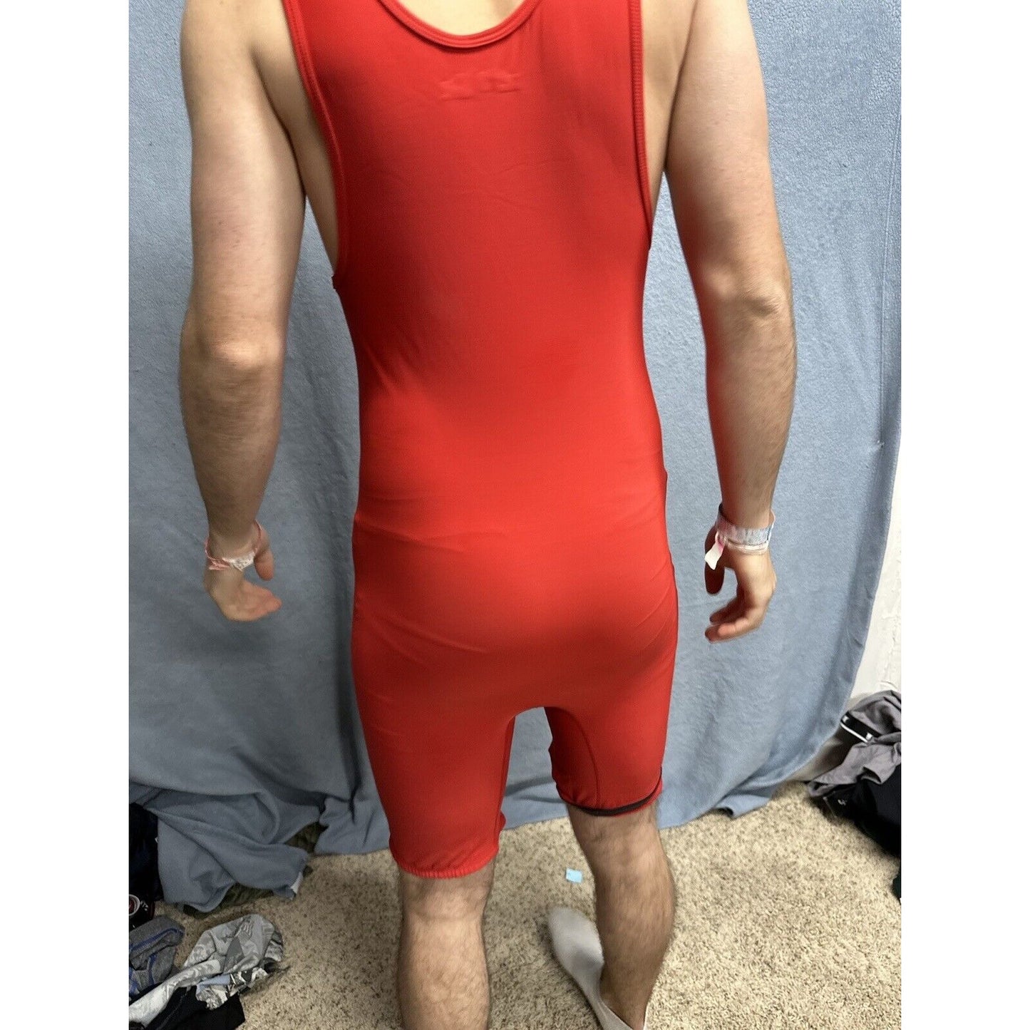 Men’s Red Alleson Athletics Large Red Wrestling Singlet