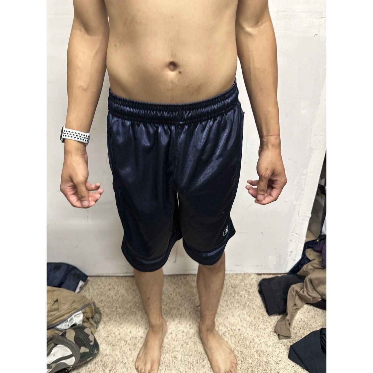Men’s Dark Blue Small AND1 Athletic Shorts With Pockets
