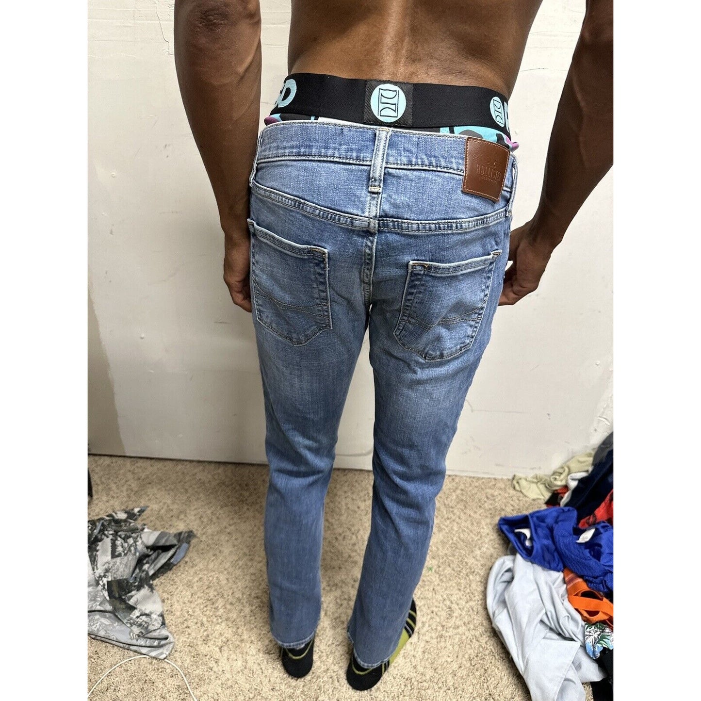 Men’s Hollister 31 X 32 Skinny Fit Advanced Stretch Blue Jeans