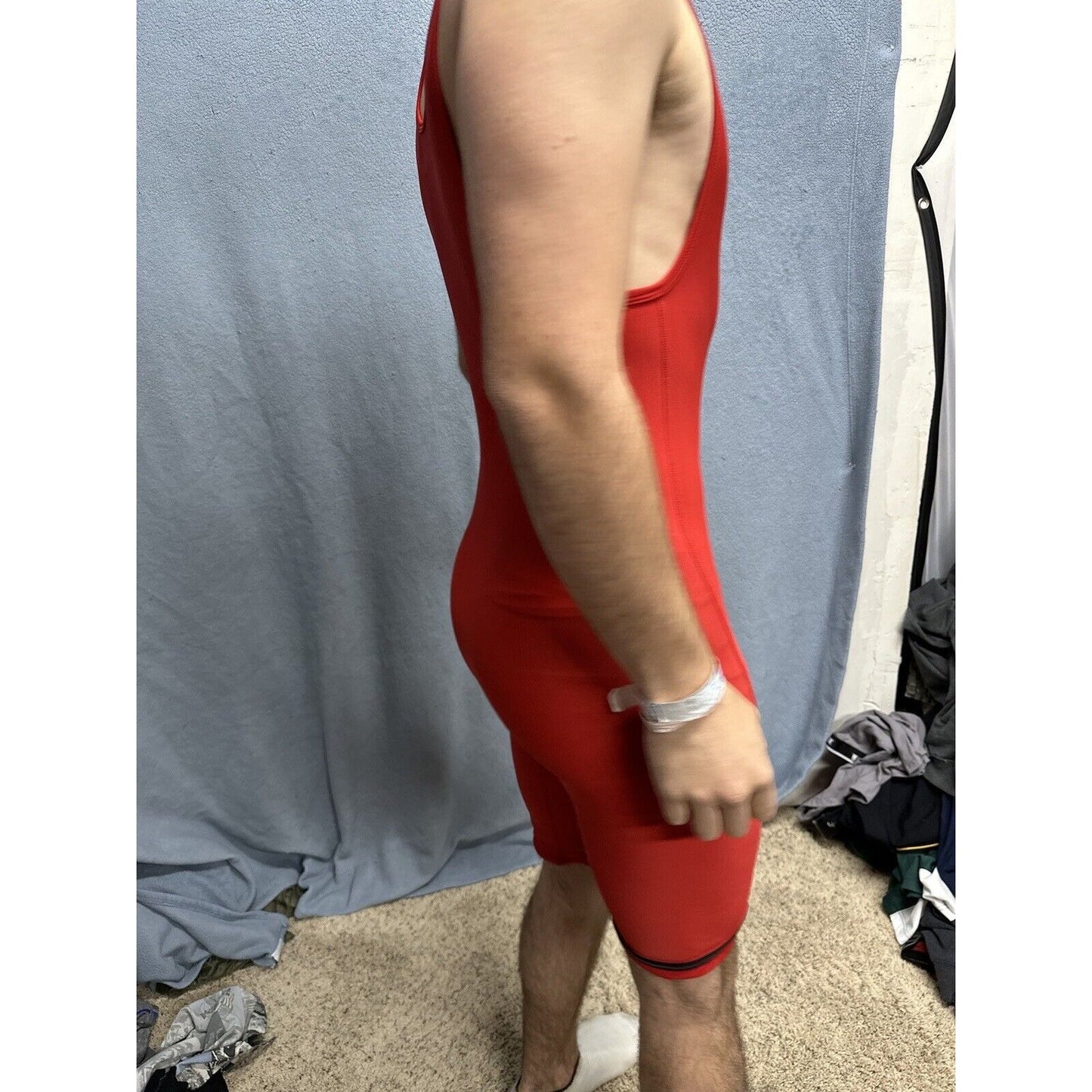 Men’s Red Alleson Athletics Large Red Wrestling Singlet