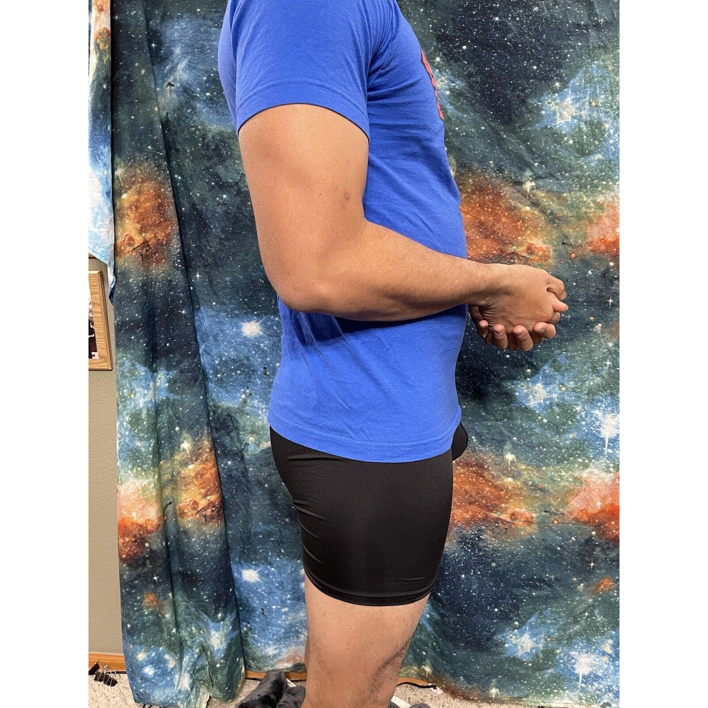 Men’s Medium Blue Superman Logo T Shirt Short Sleeve