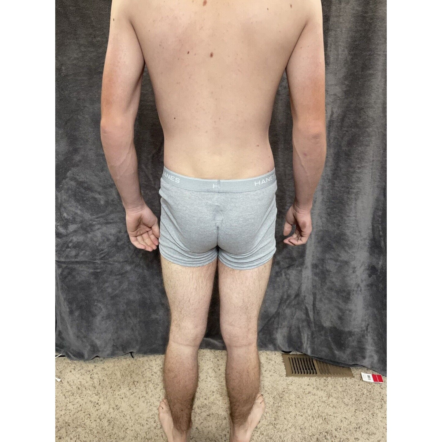 boy's Hanes youth XL Gray With Aqua boxer brief