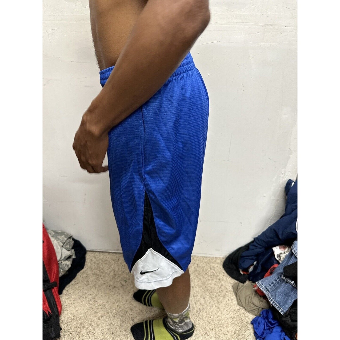 Men’s Blue Nike Basketball Medium Shorts With Pockets