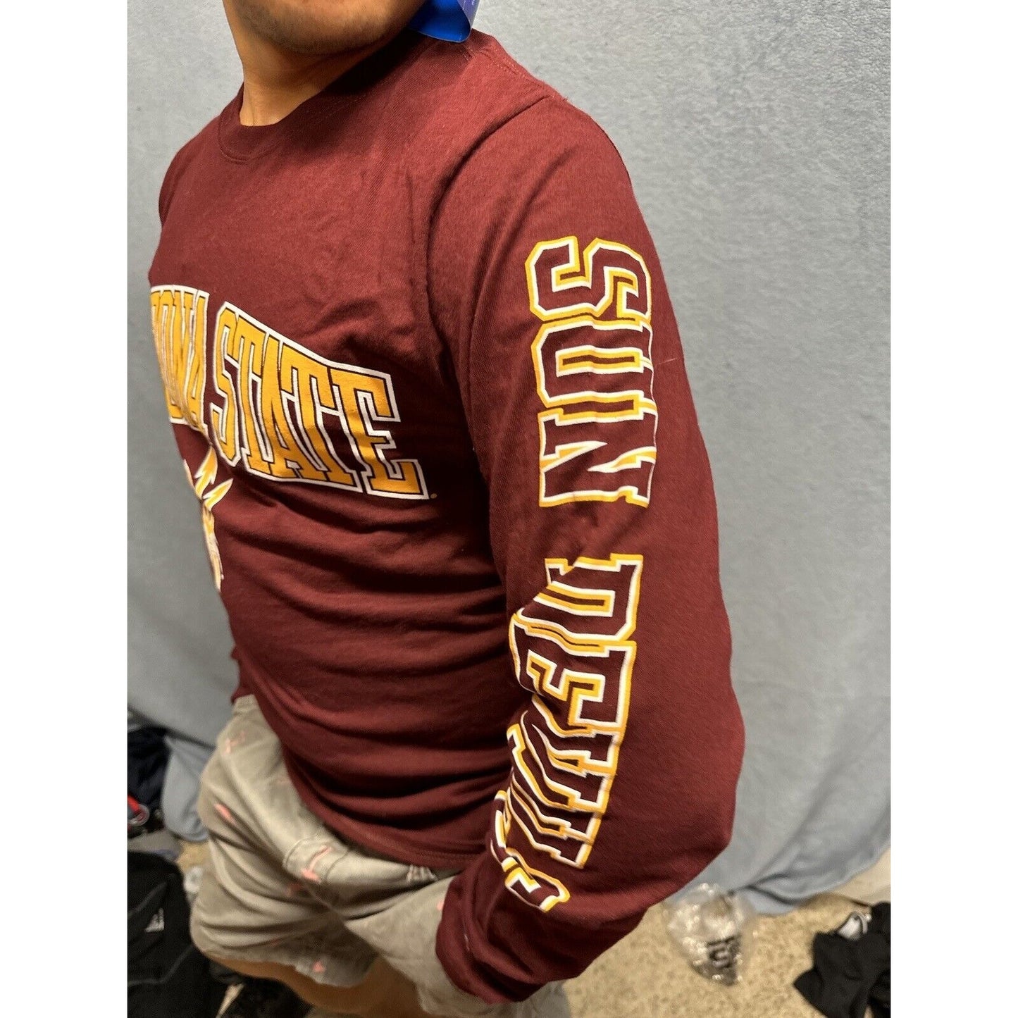 Men’s Maroon Champion Small Arizona Sun Devils Long Sleeve Shirt
