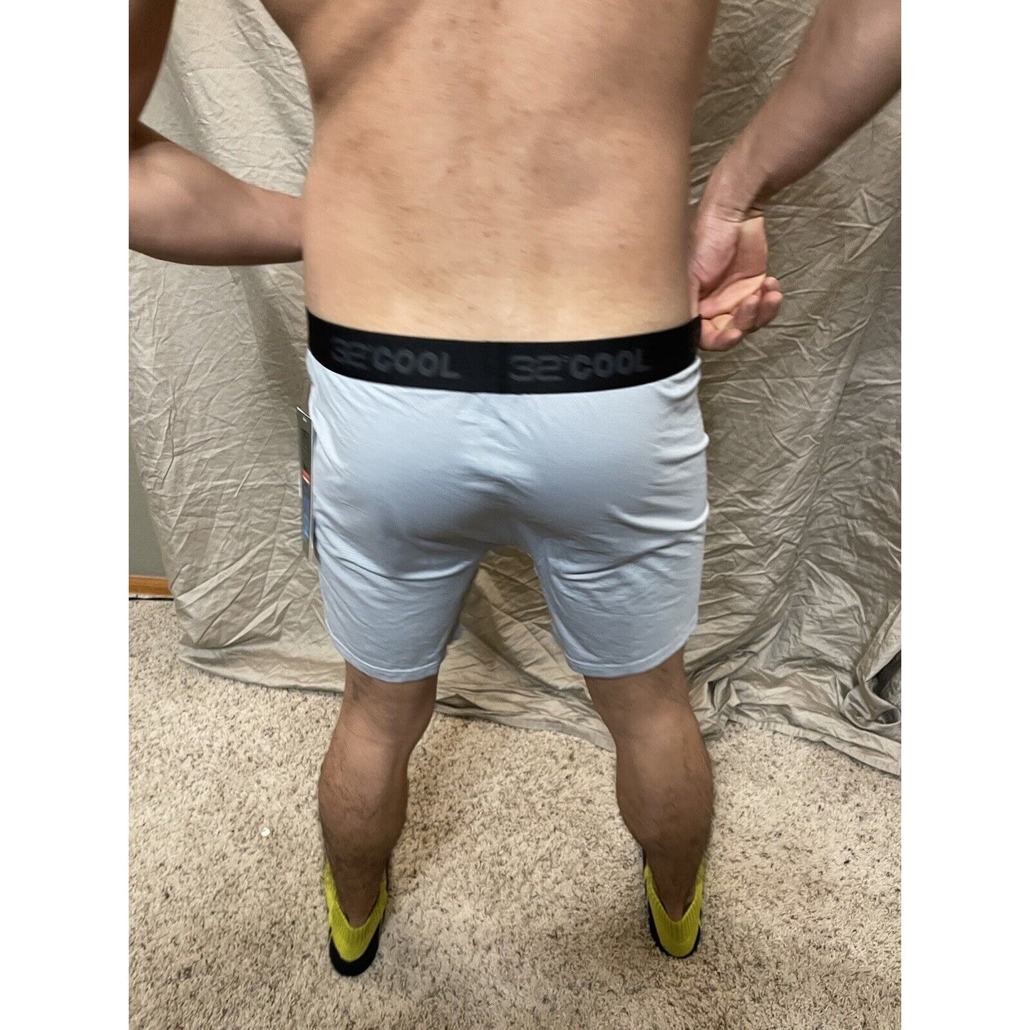 men's 32 degrees cool Small icy grey boxer brief