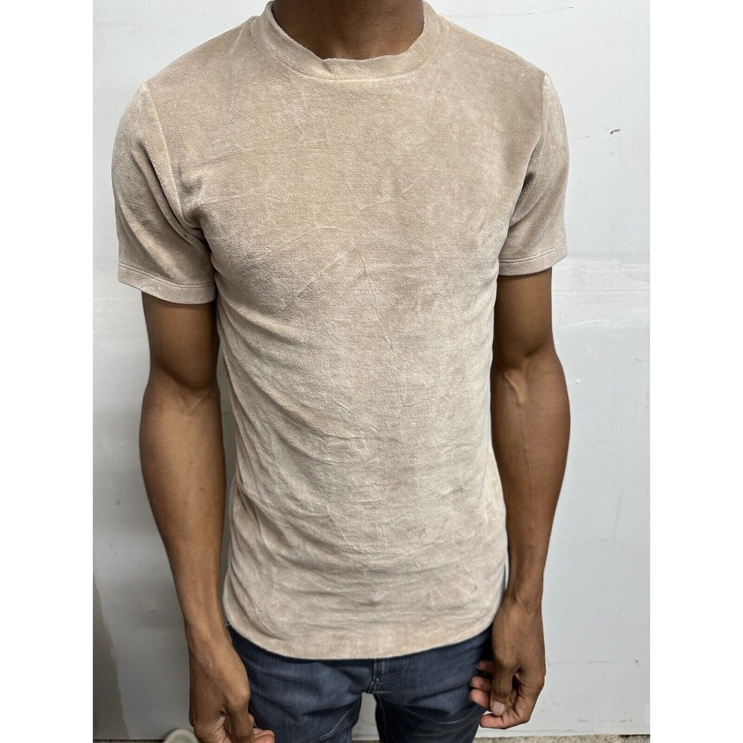 Men’s Boohooman Medium Short Sleeve Tan Shirt