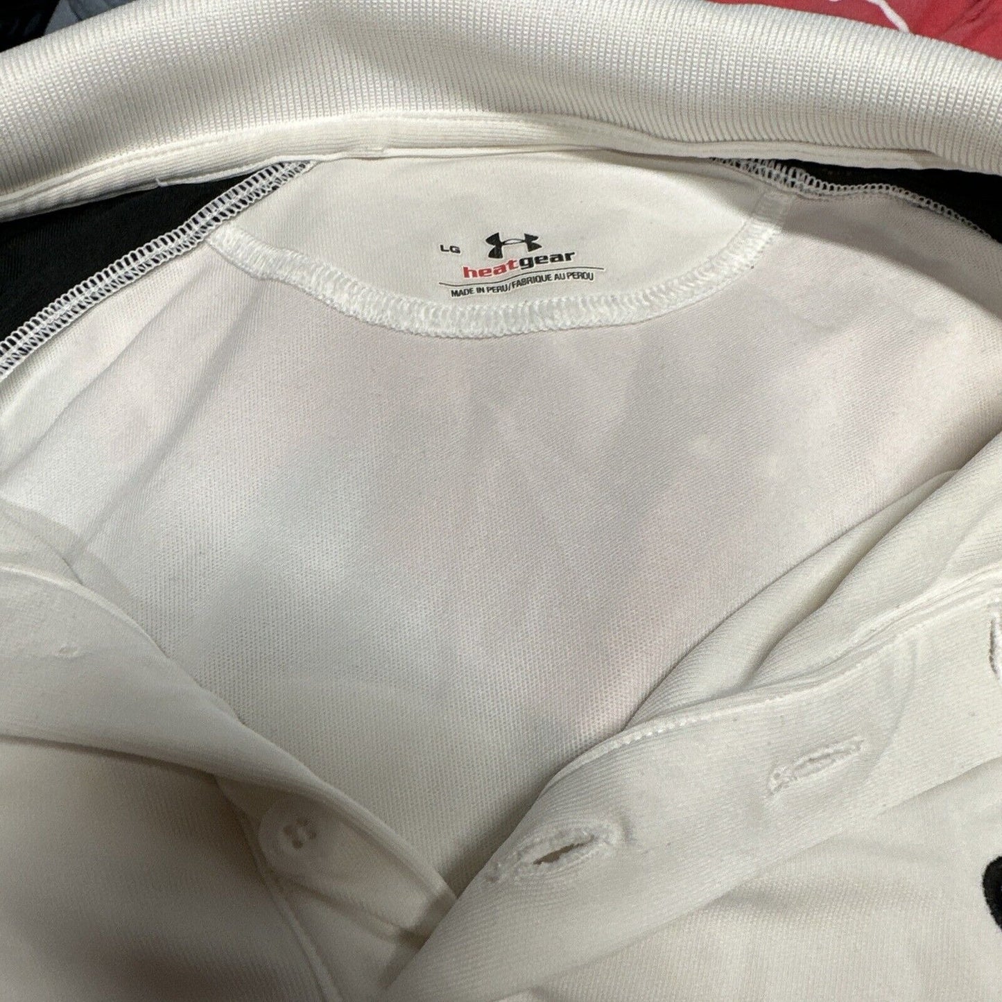 Men’s Large White Heat Gear Under Armour Maui Polo Shirt