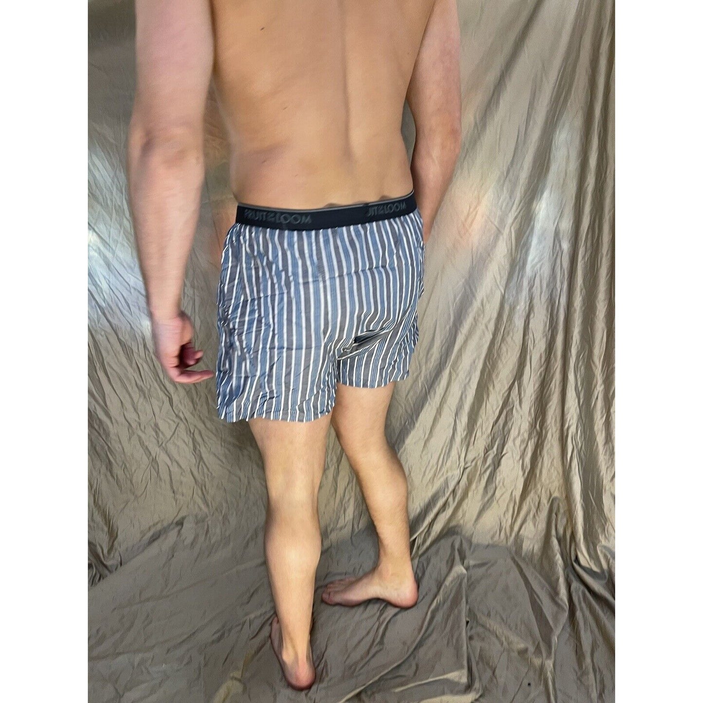 men's fruit of the loom Striped blue boxer shorts Size Small