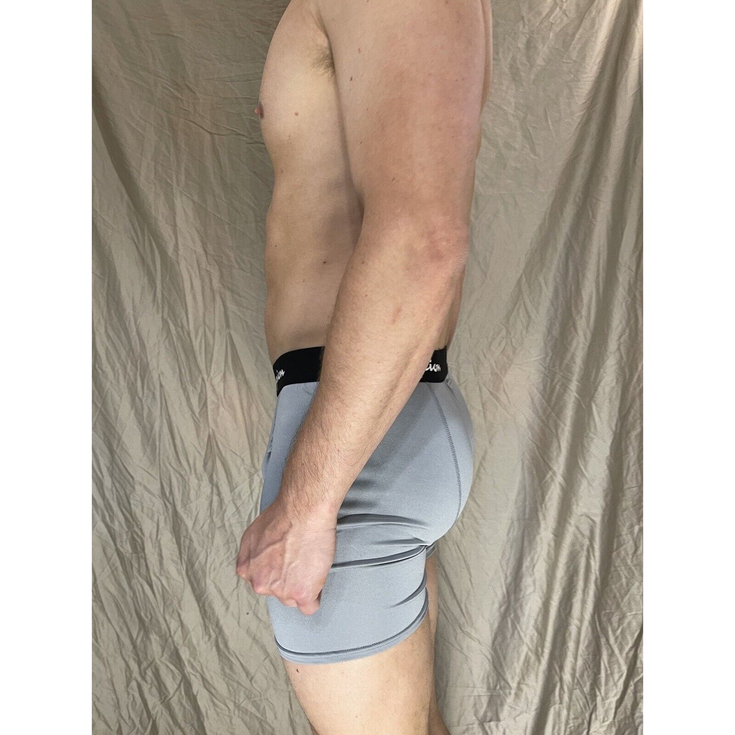 men's champion gray boxer brief polyester