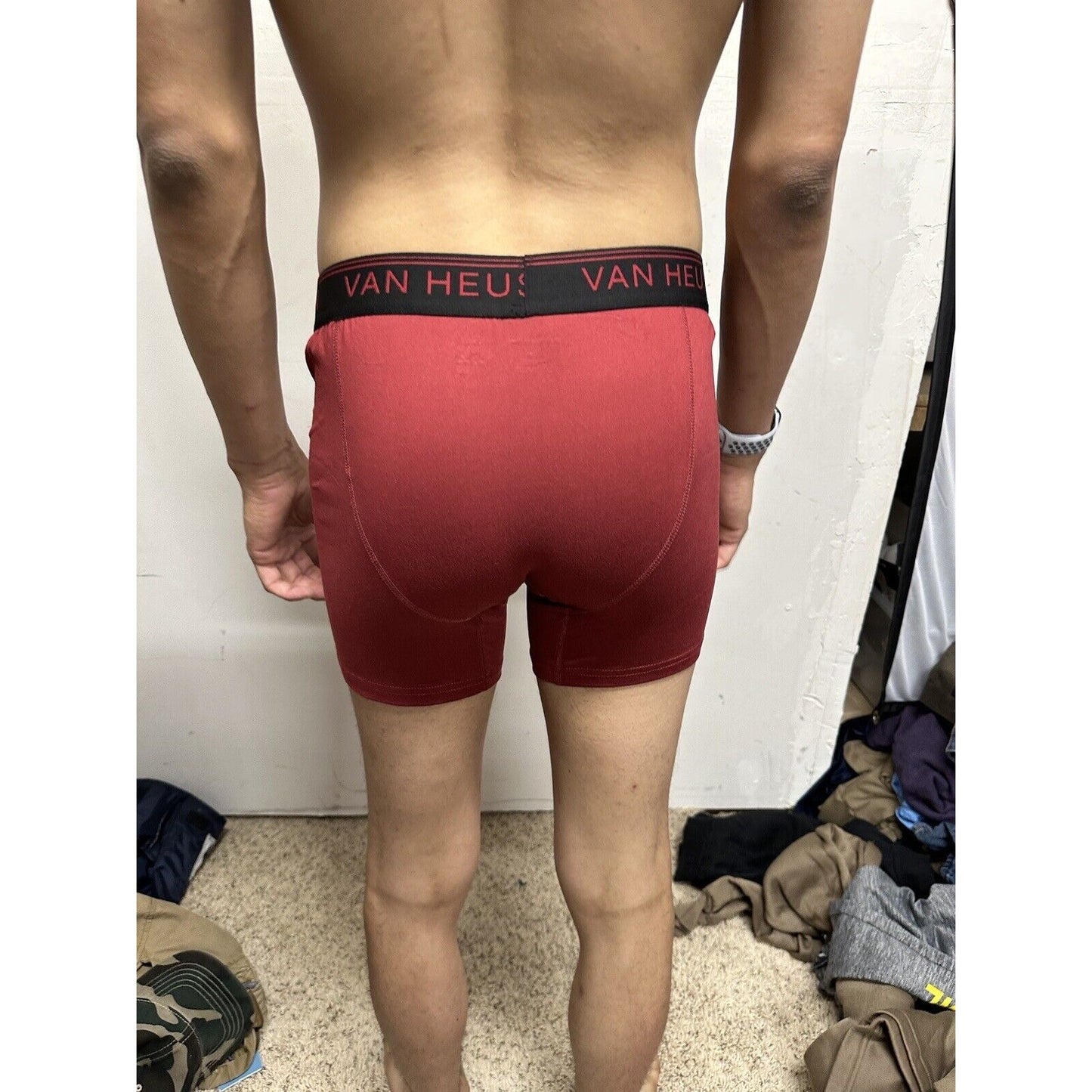 Men’s Rust Colored Medium Van Heusen Compression Boxer Briefs
