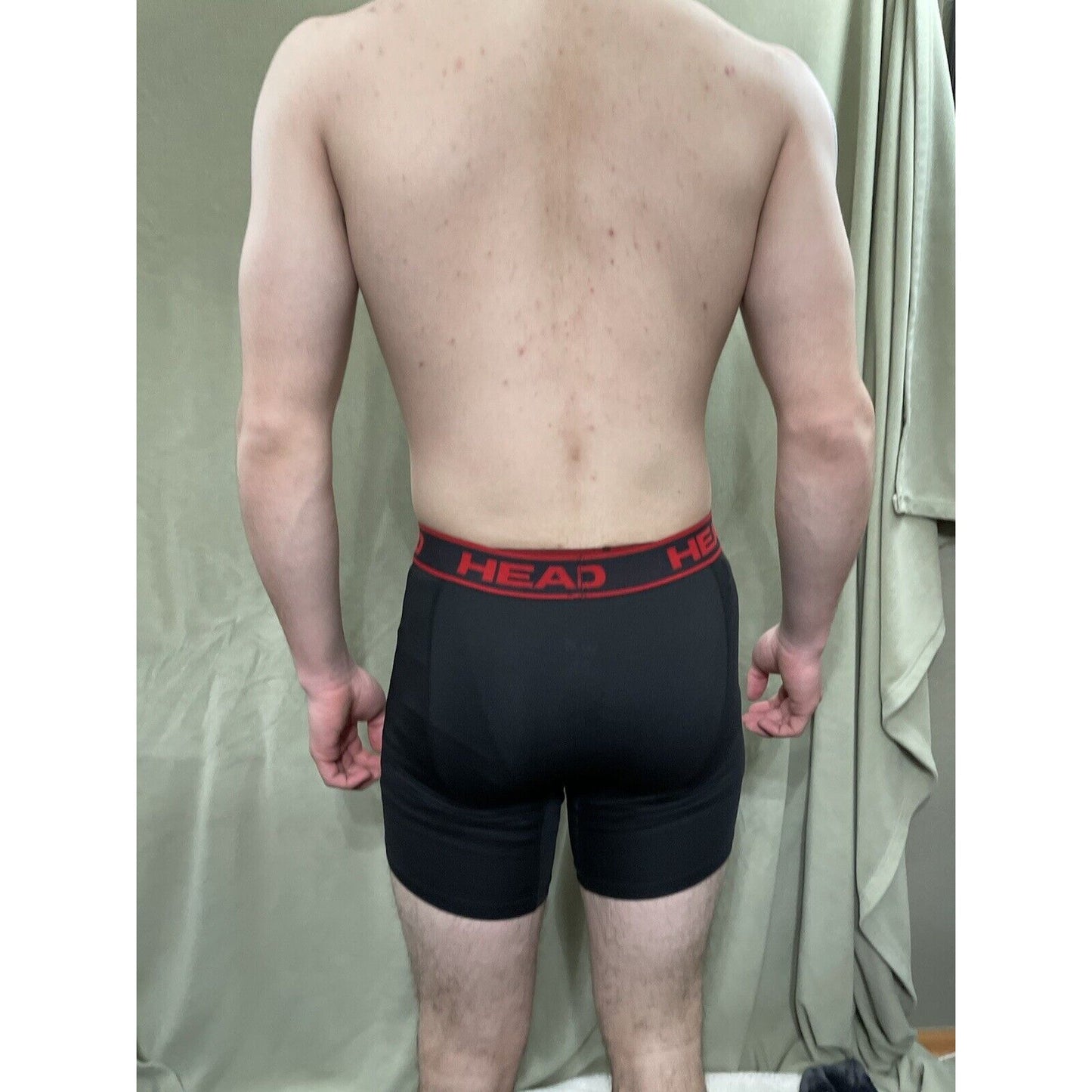 Head Brand Compression Shorts Medium Black With Red Band 1 Pair New