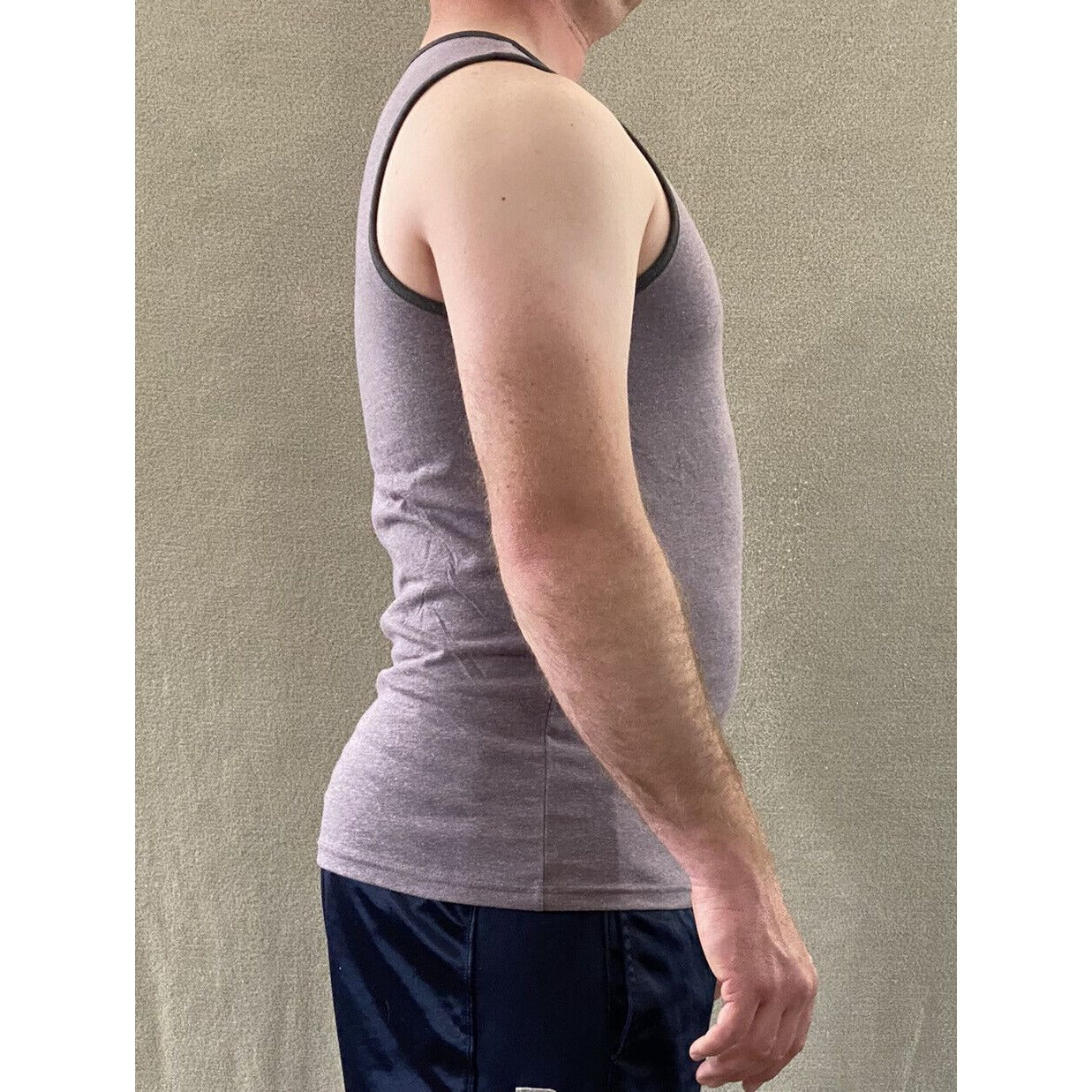 Urban Pipeline Ultimate SuperSoft Men’s Medium Purple & Gray Muscle Tank Top New