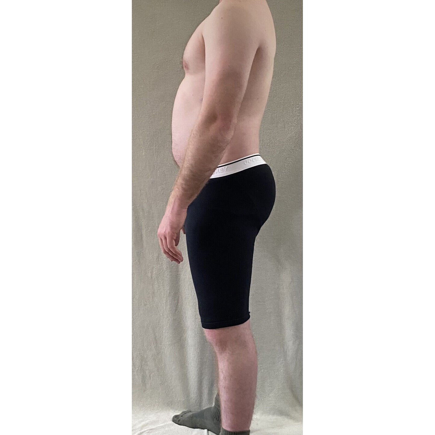 Jockey Men's XL Black & White Band Cotton-blend Boxer Briefs Underwear