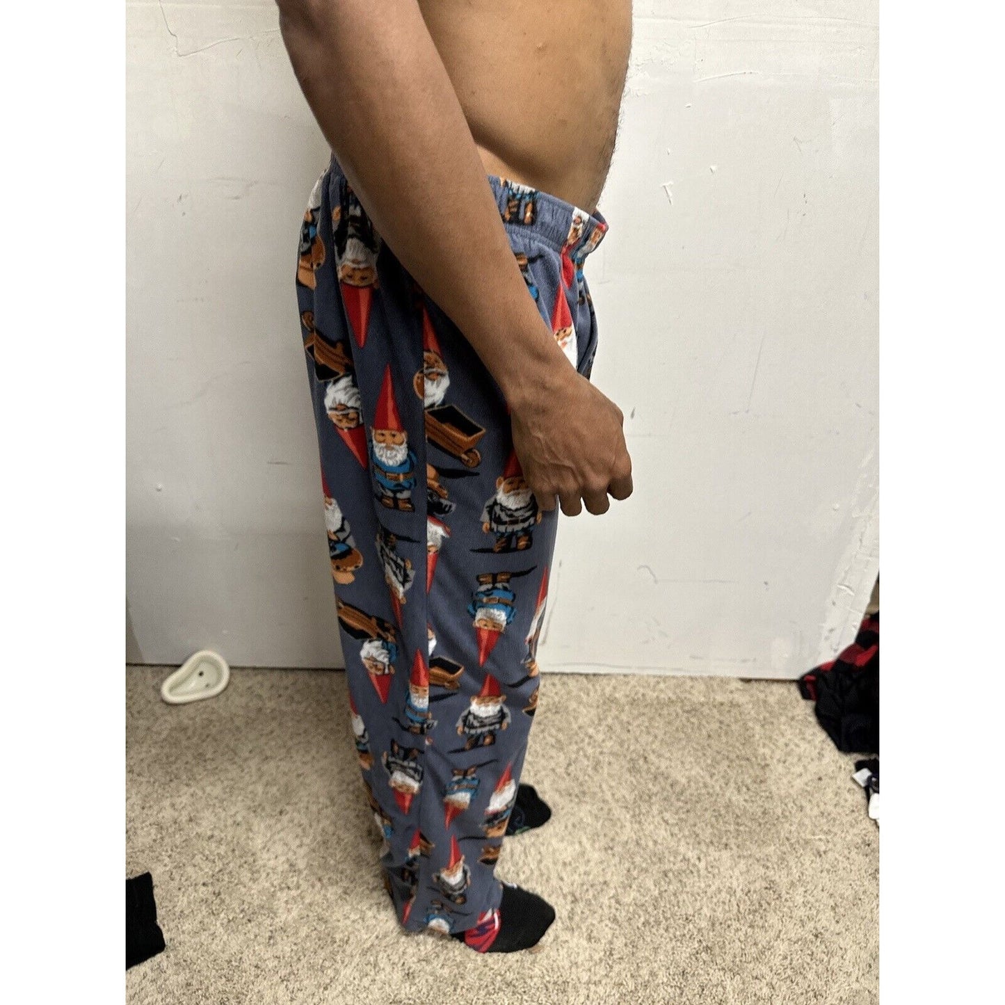 Men’s Large Gnome Wheelbarrow Lounge Pants Sleepwear