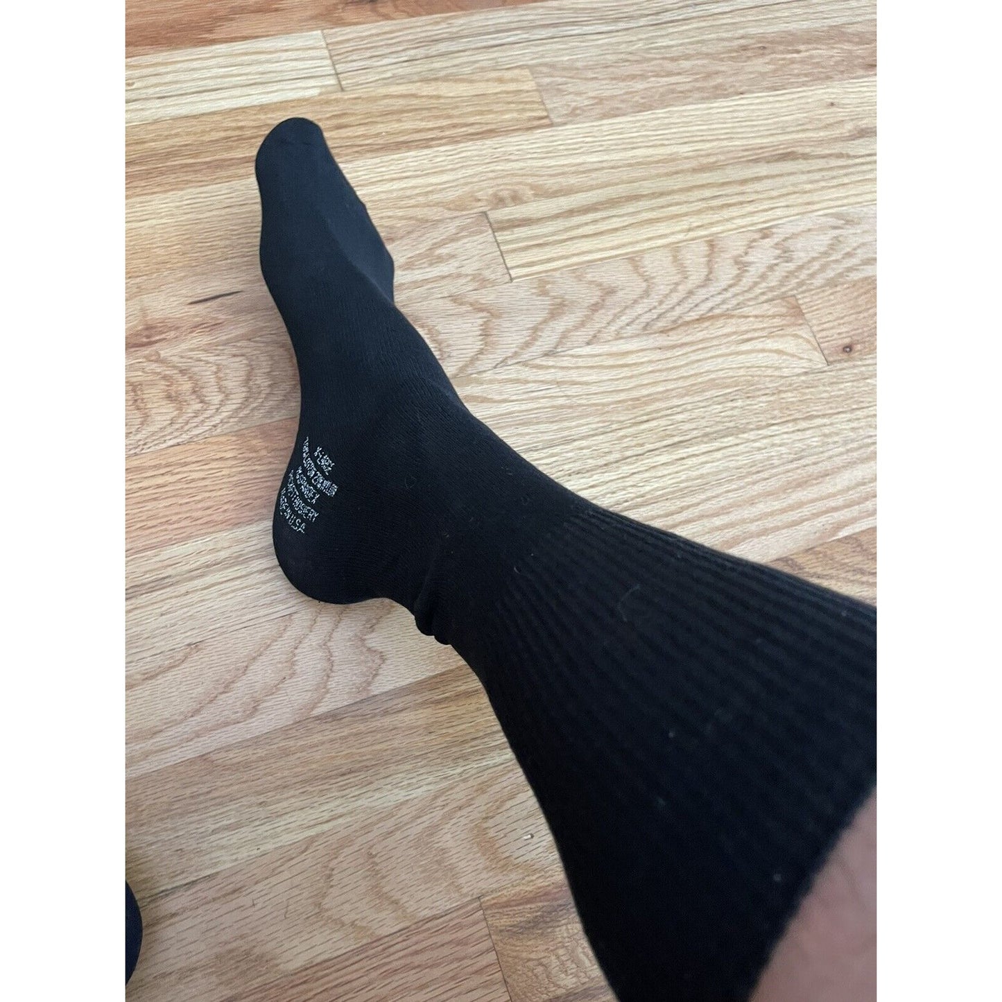 Military Defense Logistics Agency Boot socks XL Black cotton, Nylon, Spandex