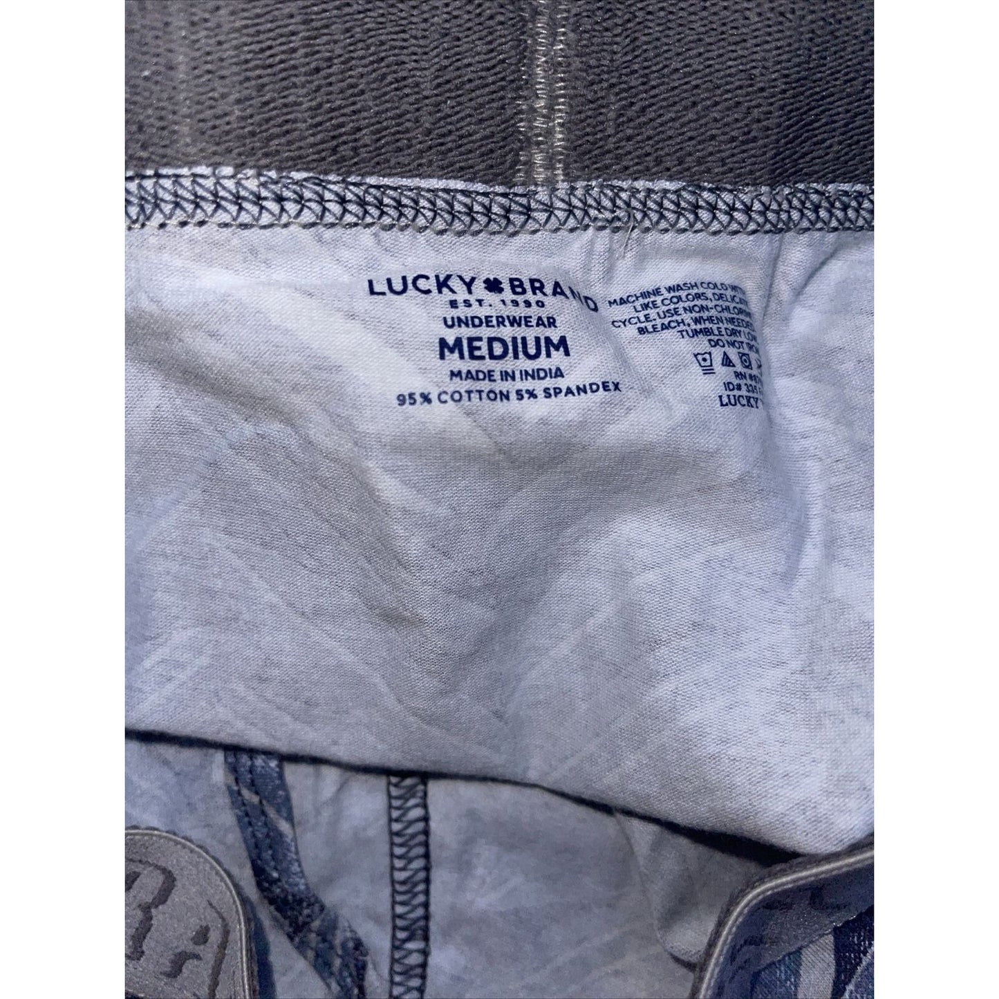 men's lucky brand medium boxer brief blue surfboards