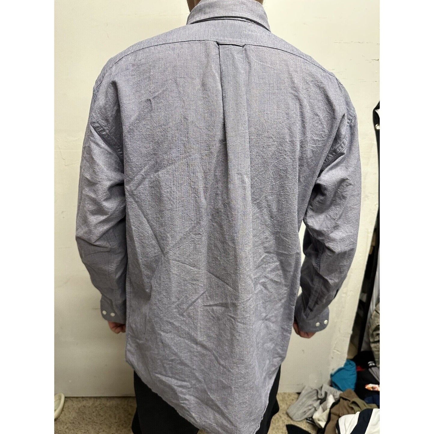 Men’s Blue Vantage Medium Long Sleeve Button Up Air Force Academy USAFA Shirt