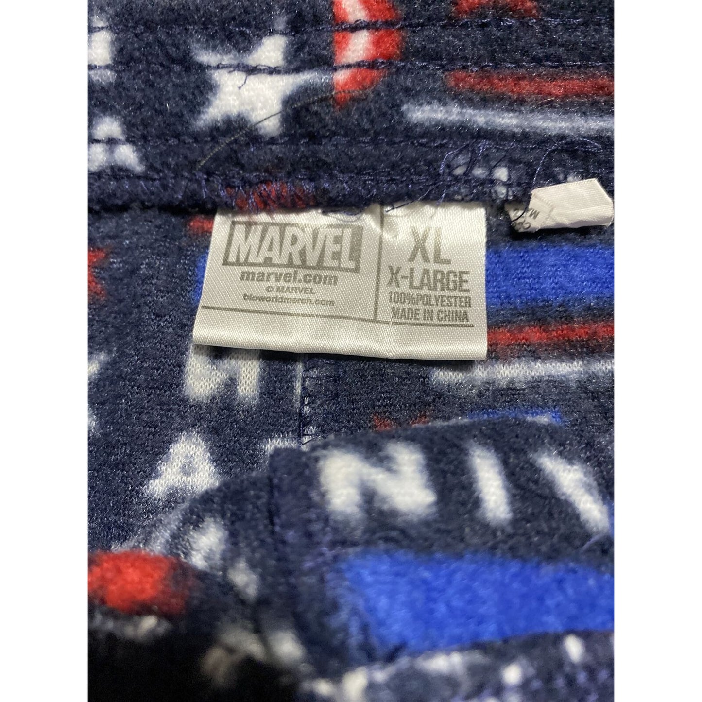 CAPTAIN AMERICA Marvel Men’s XL Fleece Polyester PJ Pajamas Pants