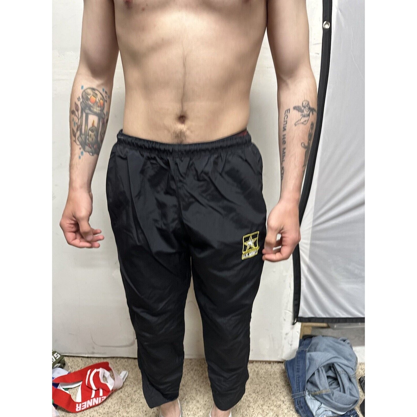 Us Army Pants Pt Small Extra Short Workout Exercise Black