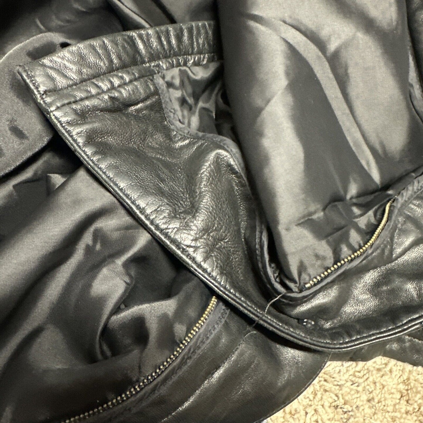Men’s Tibor Leathers XL Leather Jacket Black Jacket Only
