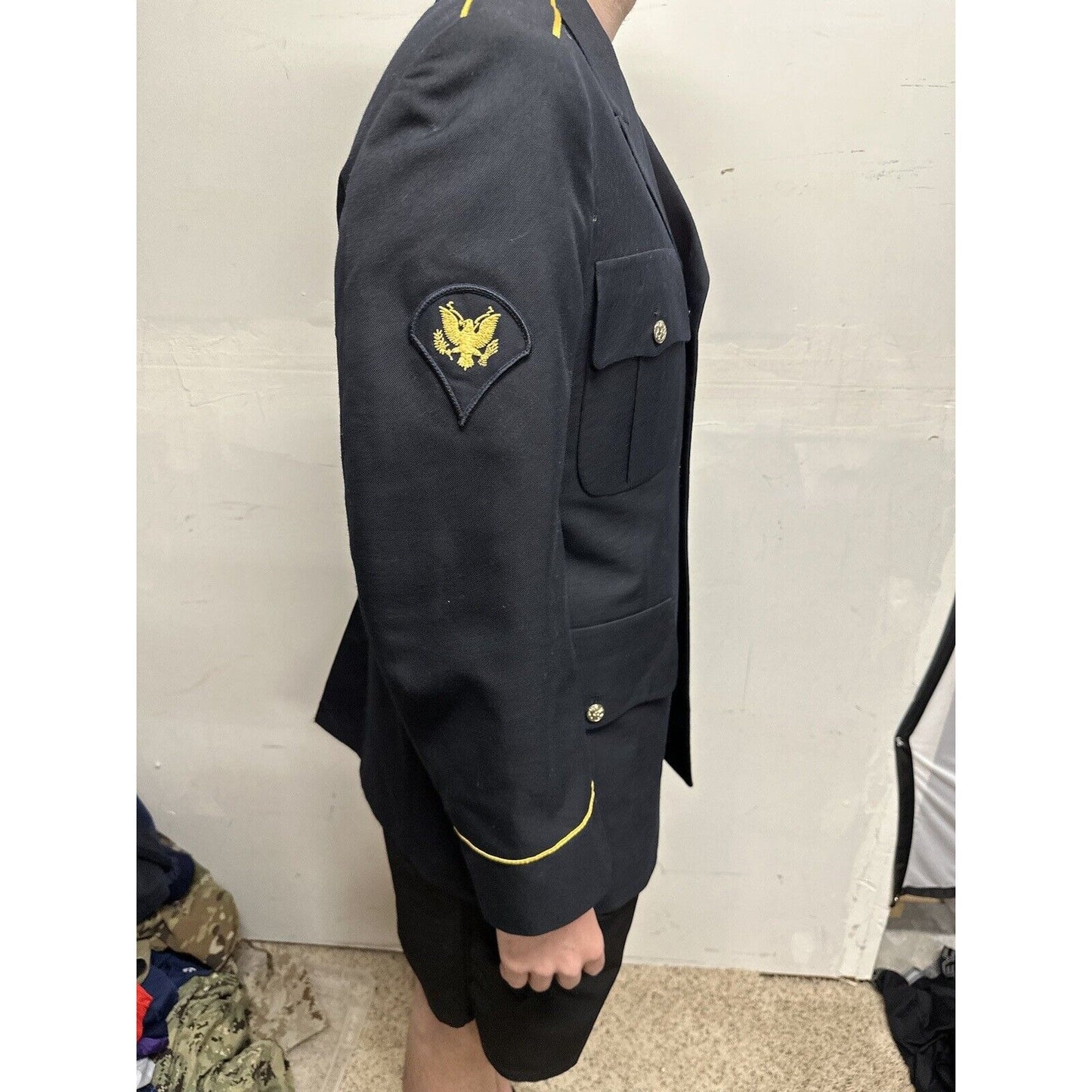 Army Service Coat Men’s 38 RC Specialist Rank poly/wool defense logistics