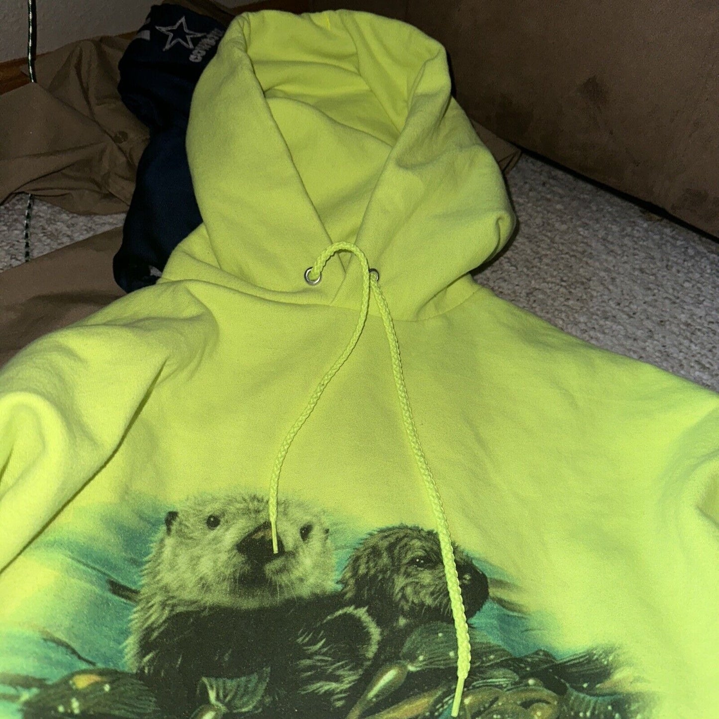 Men’s Neon Yellow Monterey California XXL Hoodie Pullover