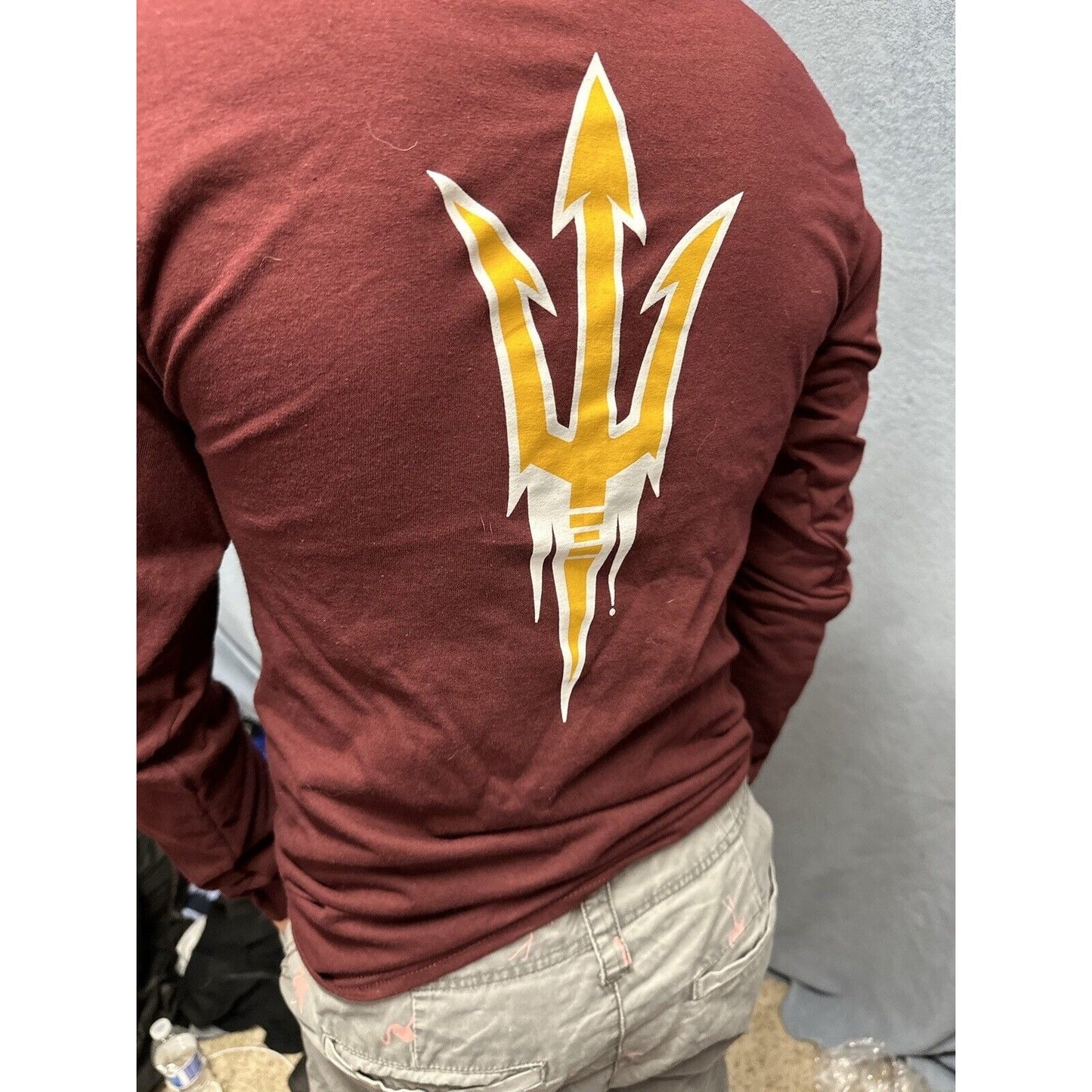 Men’s Maroon Champion Small Arizona Sun Devils Long Sleeve Shirt