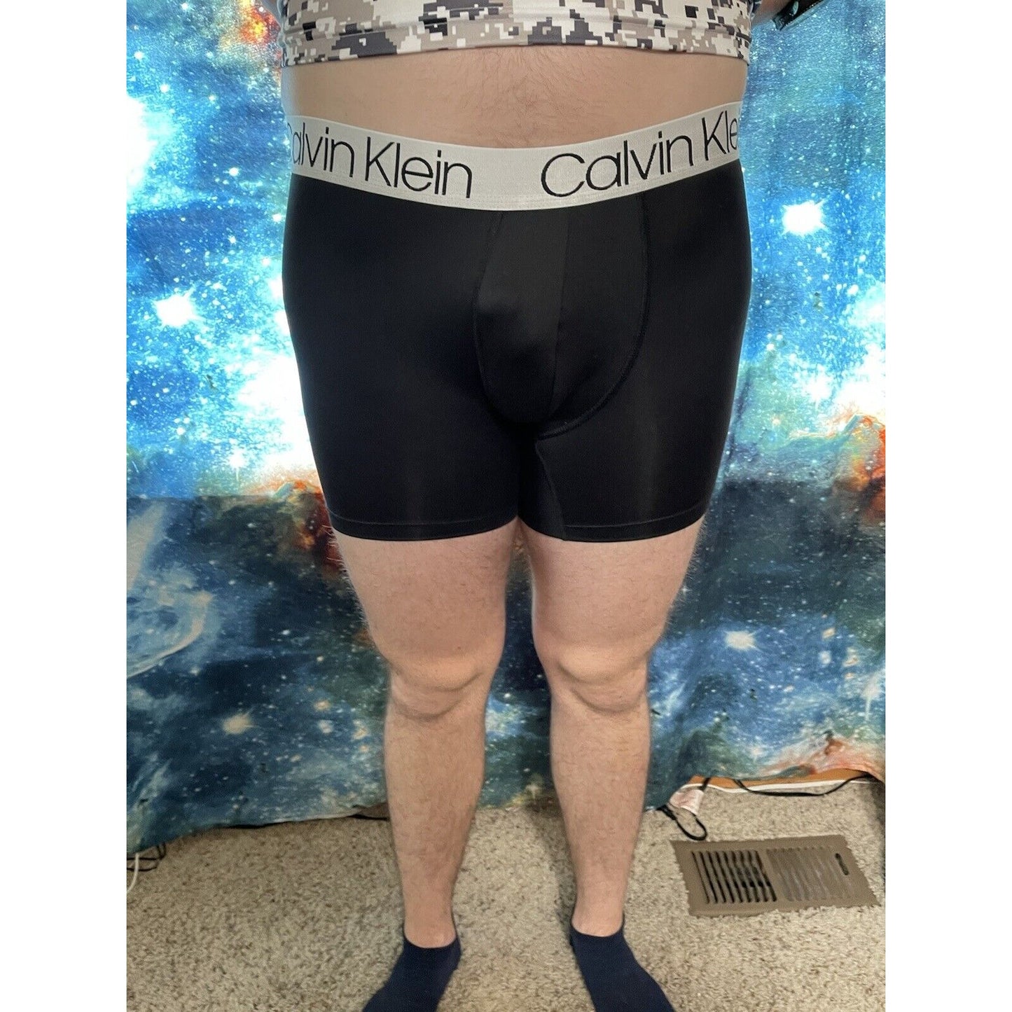 men's calvin klein black compression shorts medium