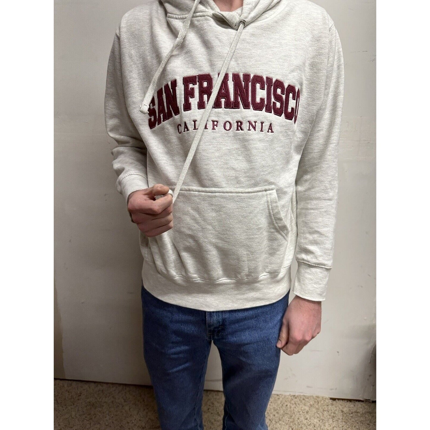 men’s city wear SF san francisco california hoodie white