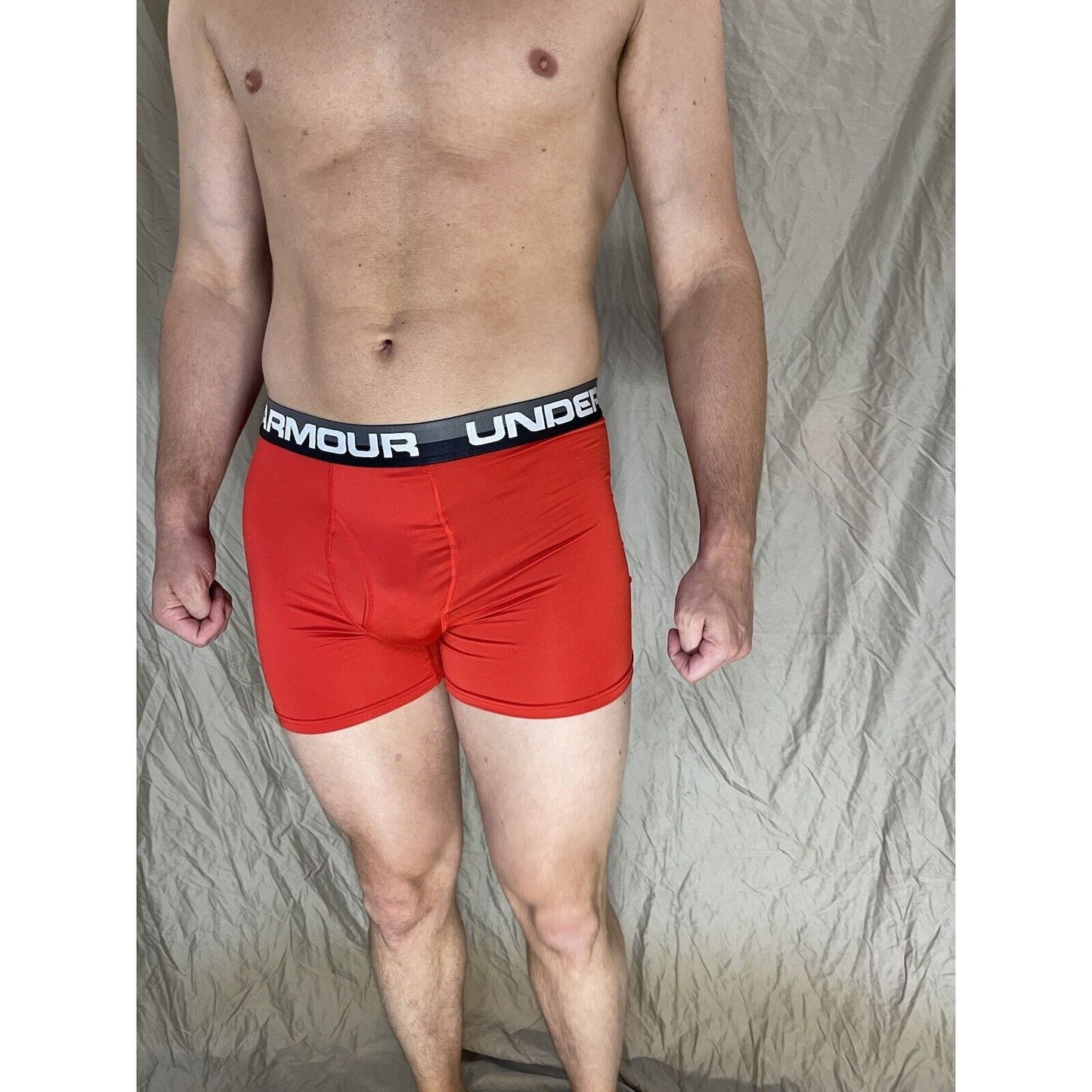 boys youth xl under armour boxerjock red with black and gray band