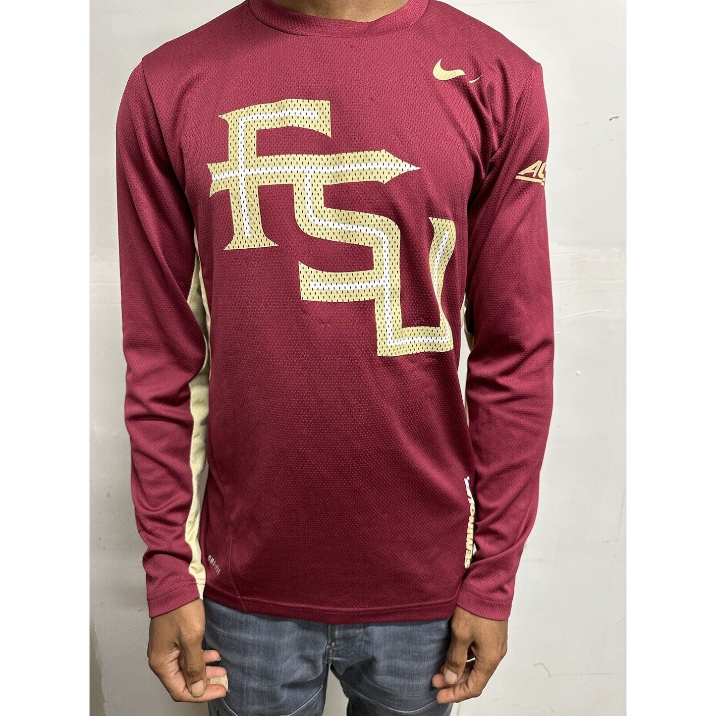 Men’s Nike Medium Florida State University Seminoles Red Long Sleeve Shirt