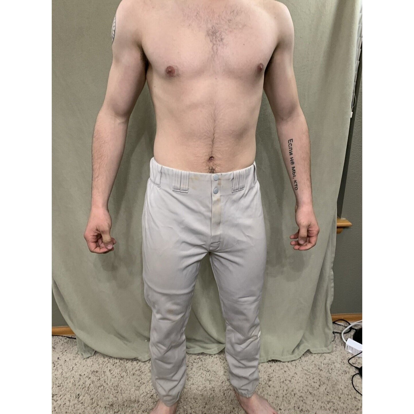 Men's Speedline Pro Pak Baseball Pants Size 30 Gray