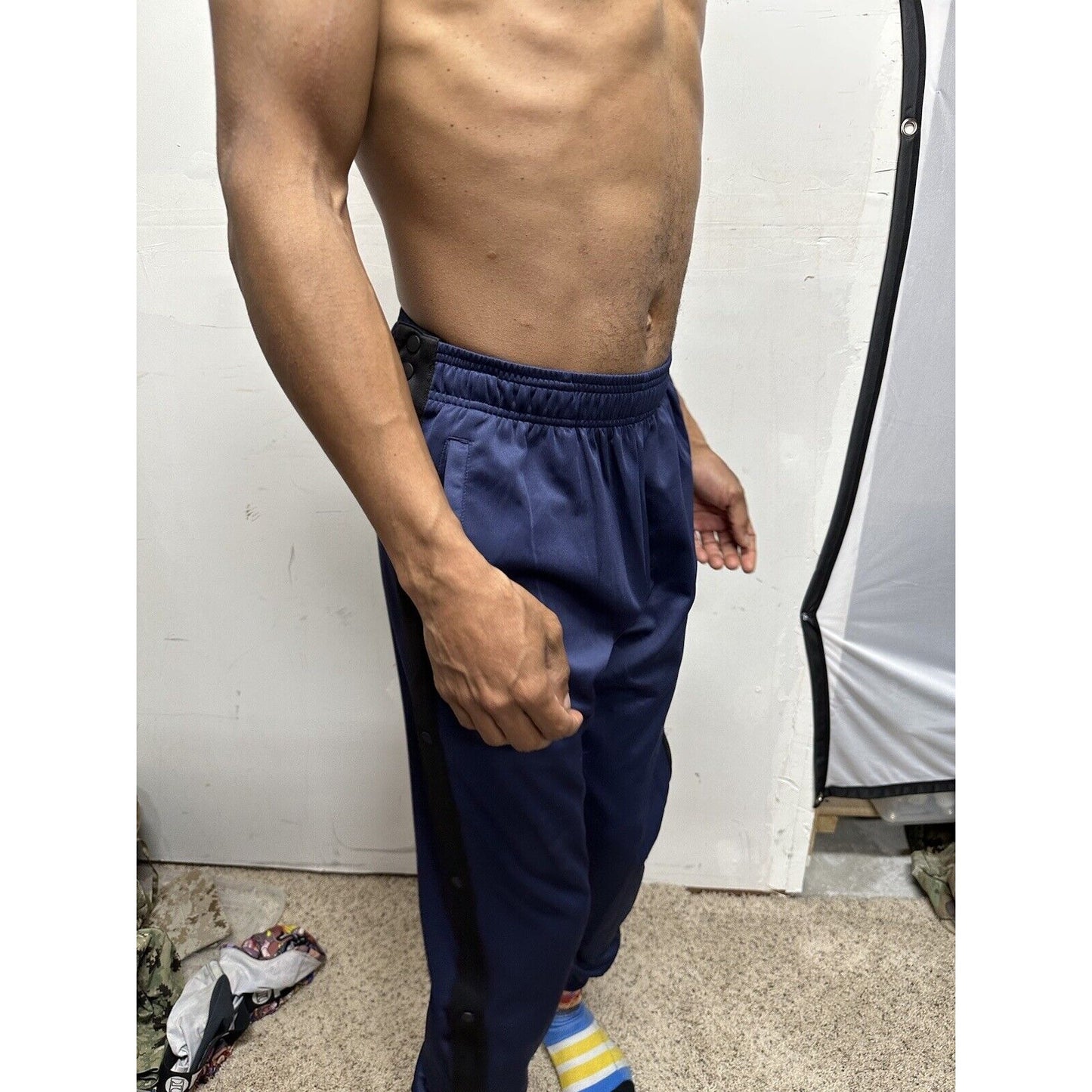 baleaf mens pants Snap Sides Track/basketball small blue