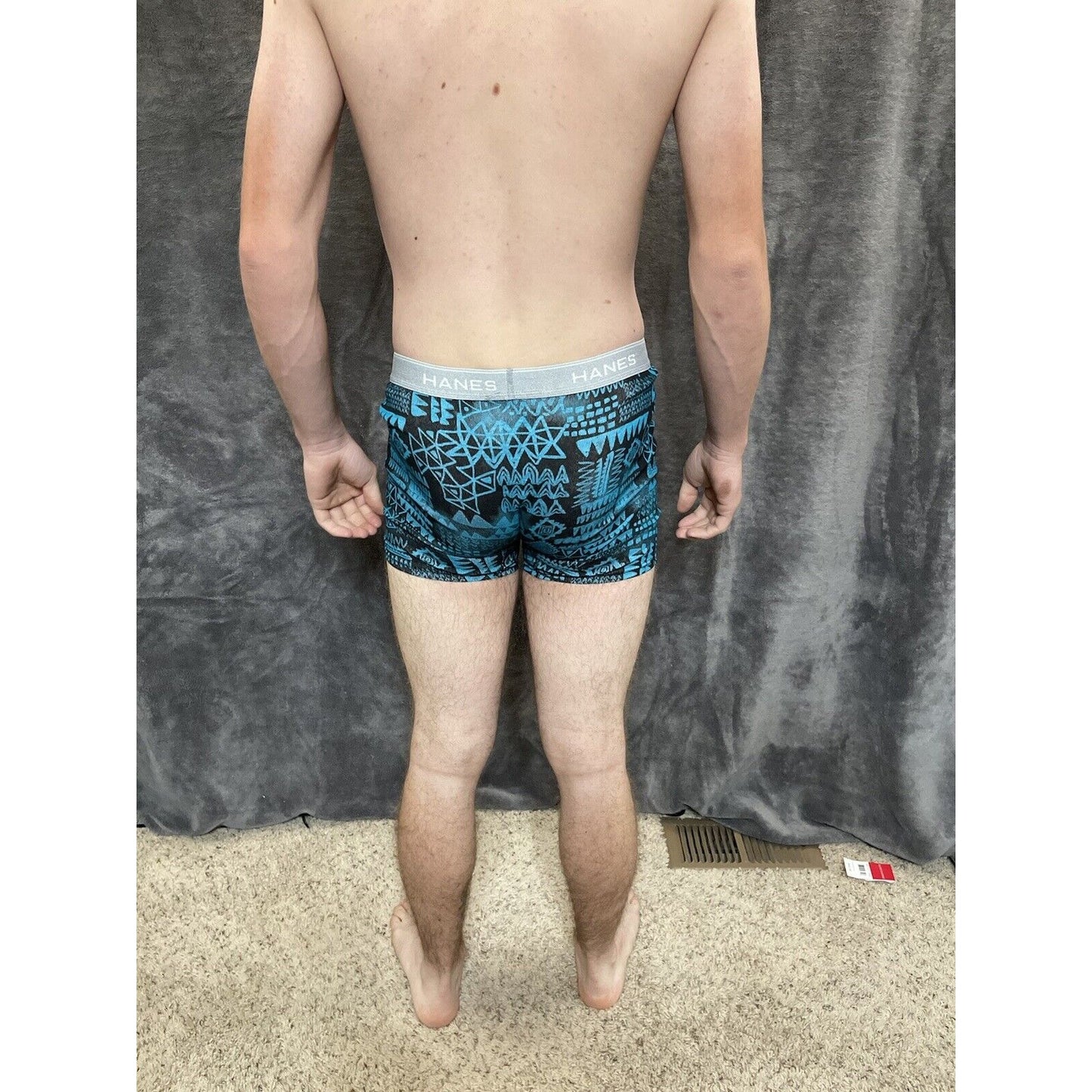 boy's XL hanes Aqua And Black boxer brief