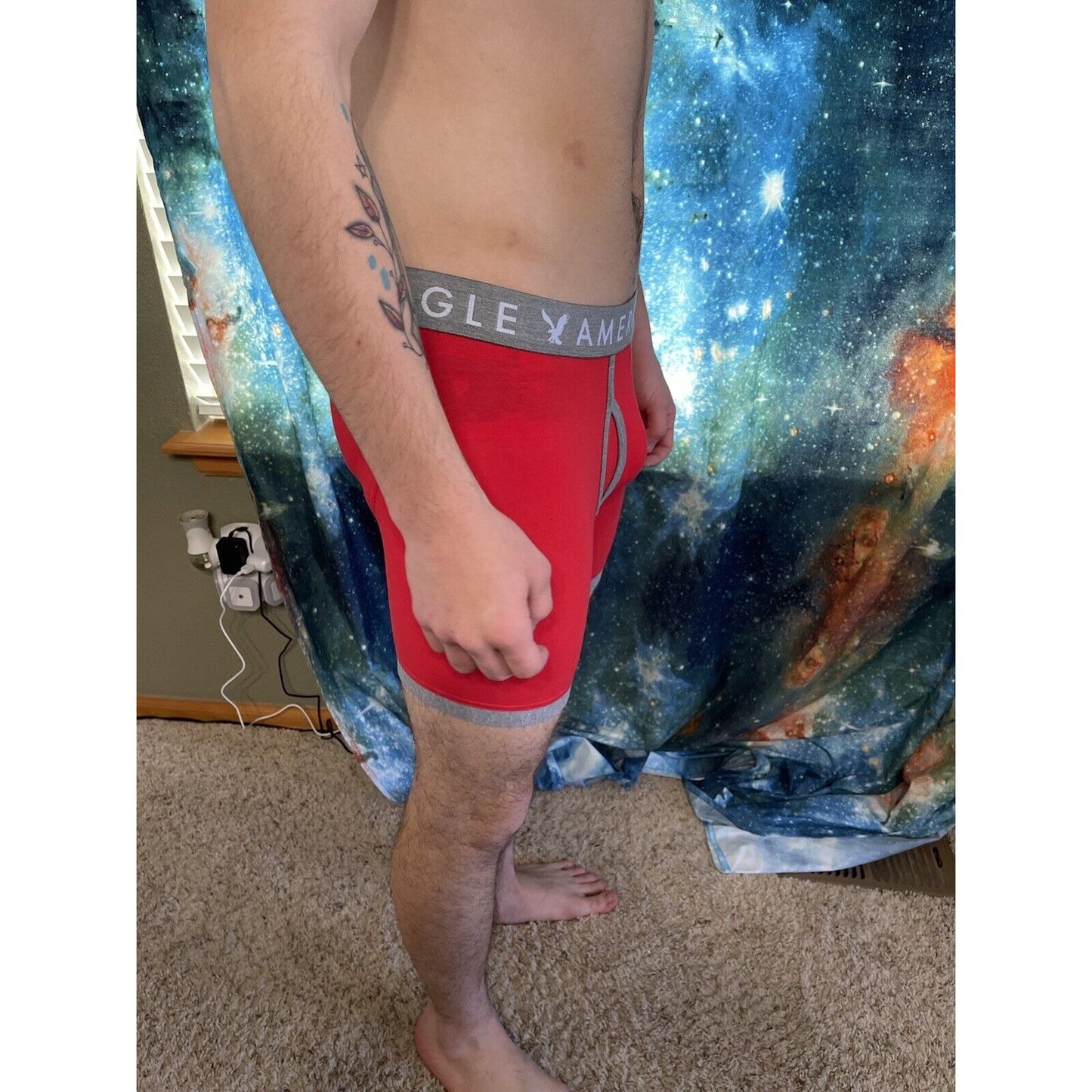men's red american eagle compression shorts small New And Unworn