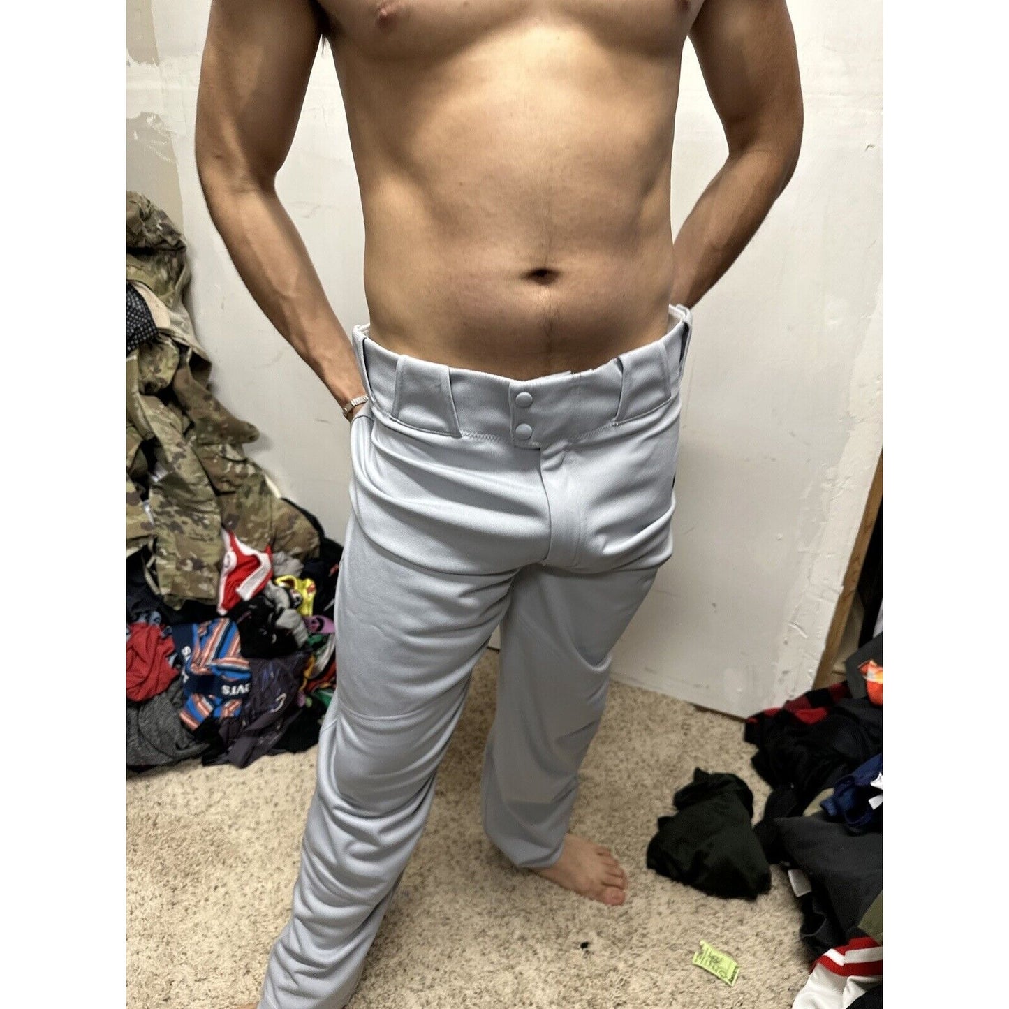 Men’s Gray Team Nike Baseball Pants Size Large