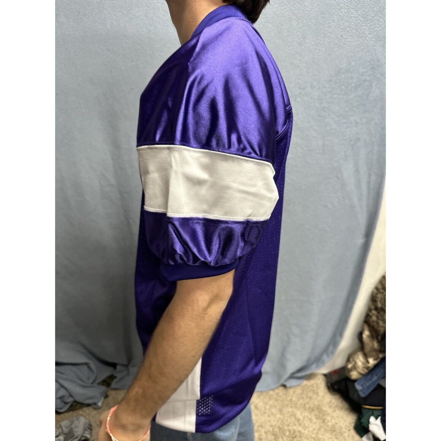 Men’s Purple And White Champro Medium Football Jersey
