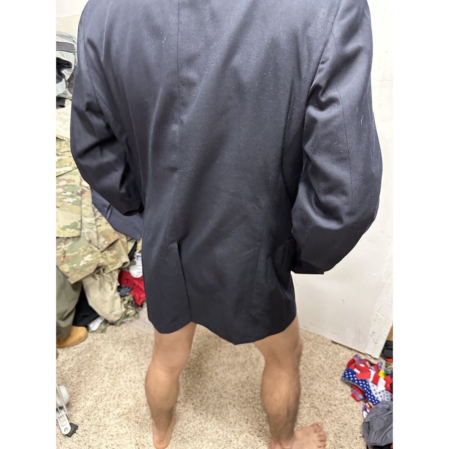 Men’s Army Coat Poly Wool Army Blue 450 42RC DSCP Dress Coat Uniform