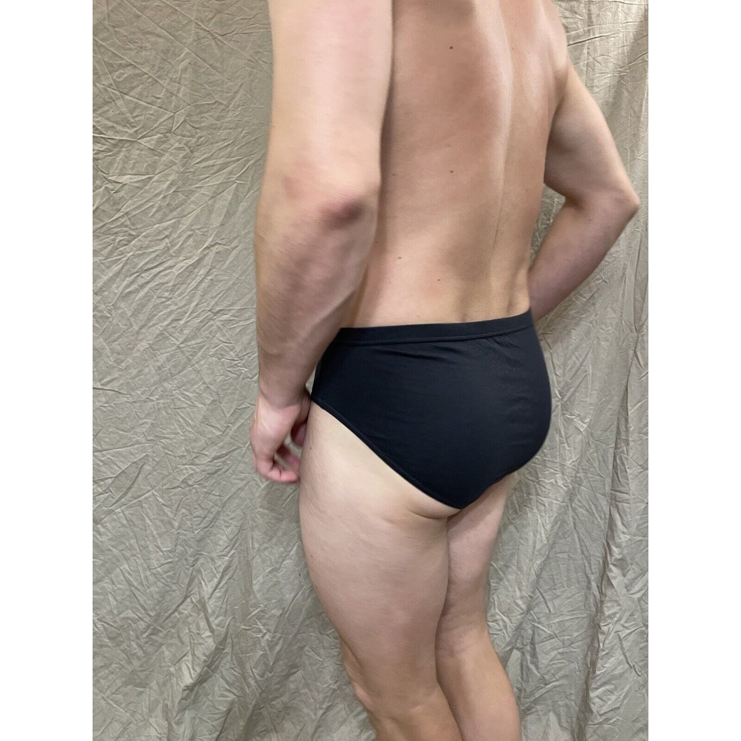 men's papi large black cotton brief