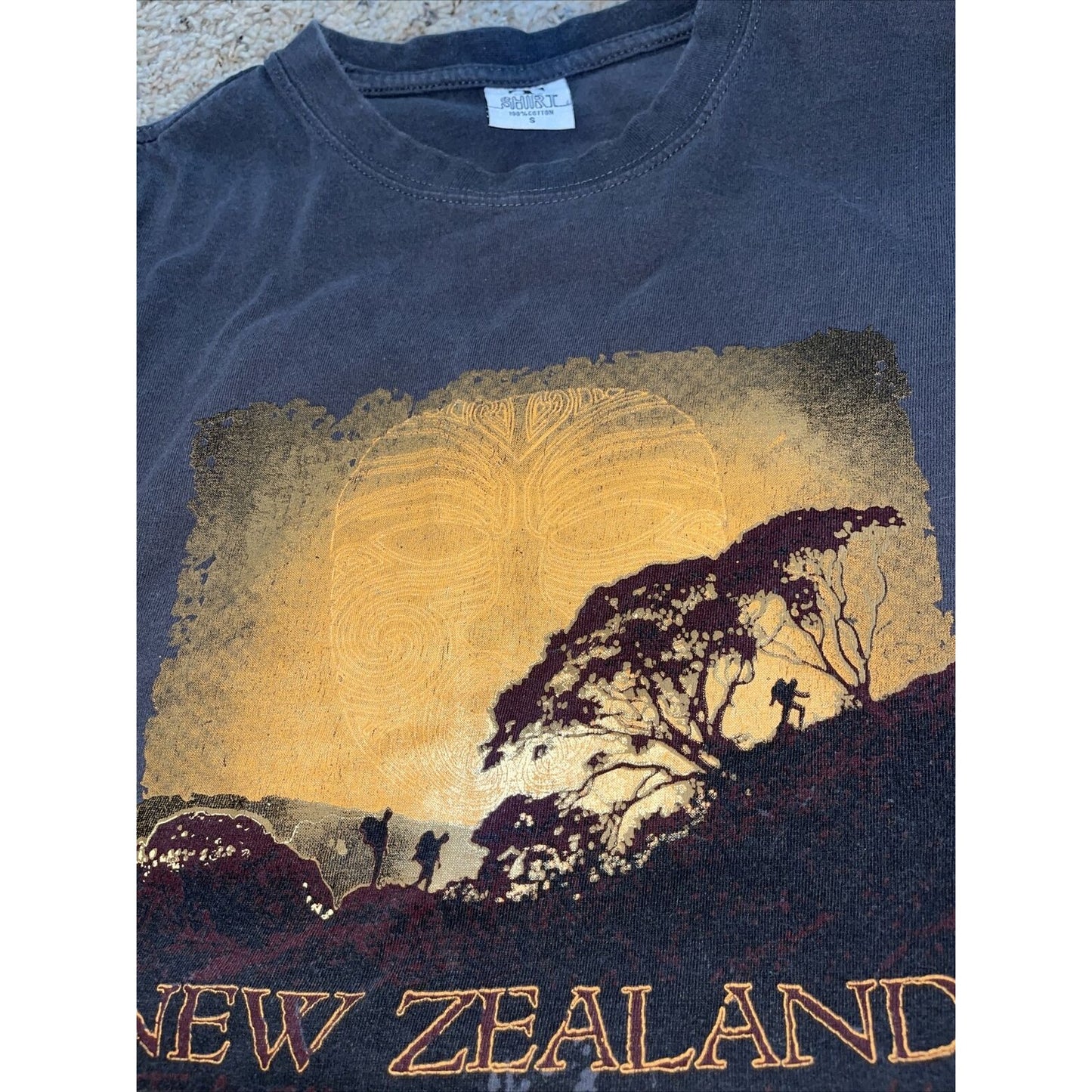 Men’s Small Gray New Zealand T-shirt Short Sleeve