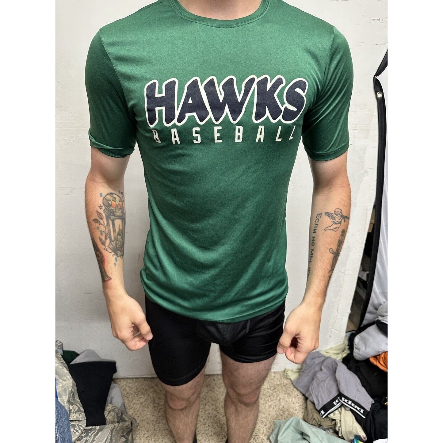 Men’s Small Green A4 Hawks Baseball Shirt Jersey