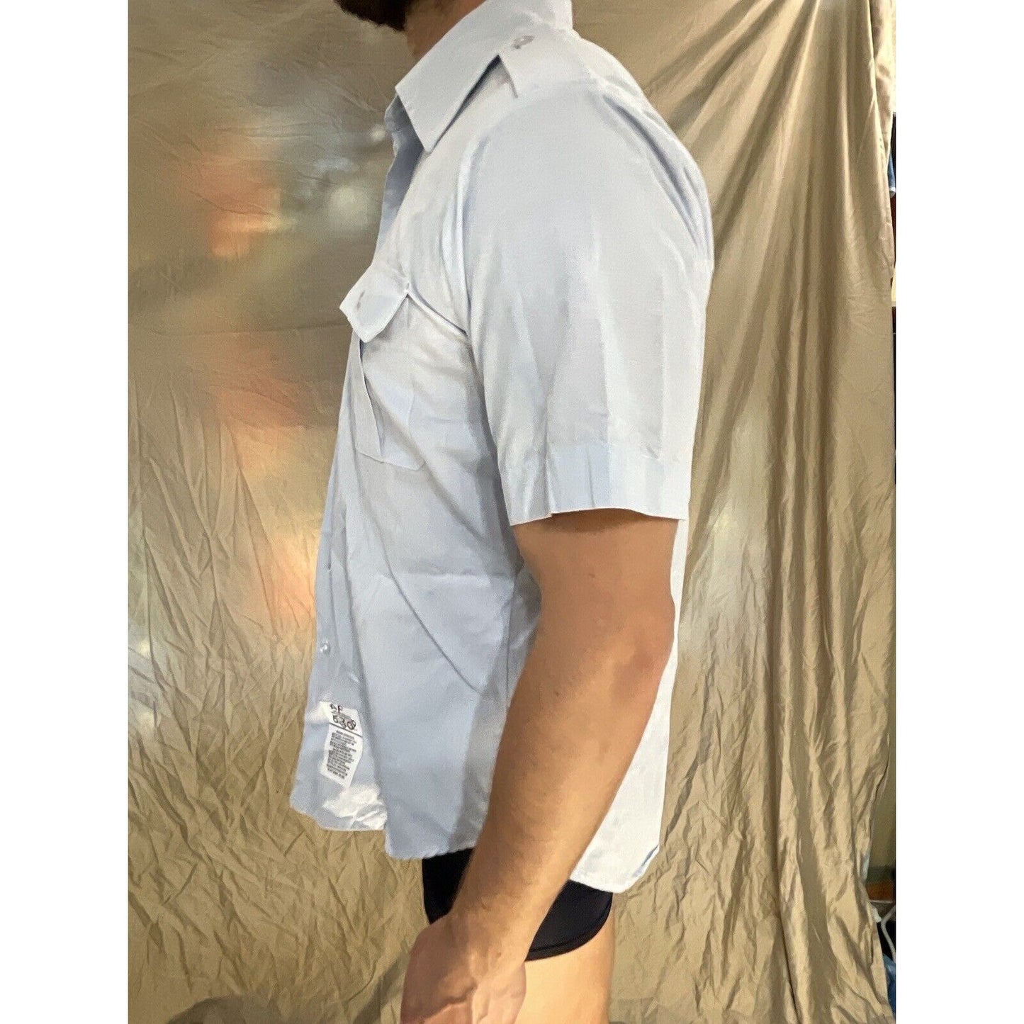Men’s Service Dress Uniform USAF USSF Coast Guard Blues Shirt Short Sleeve Sz 15